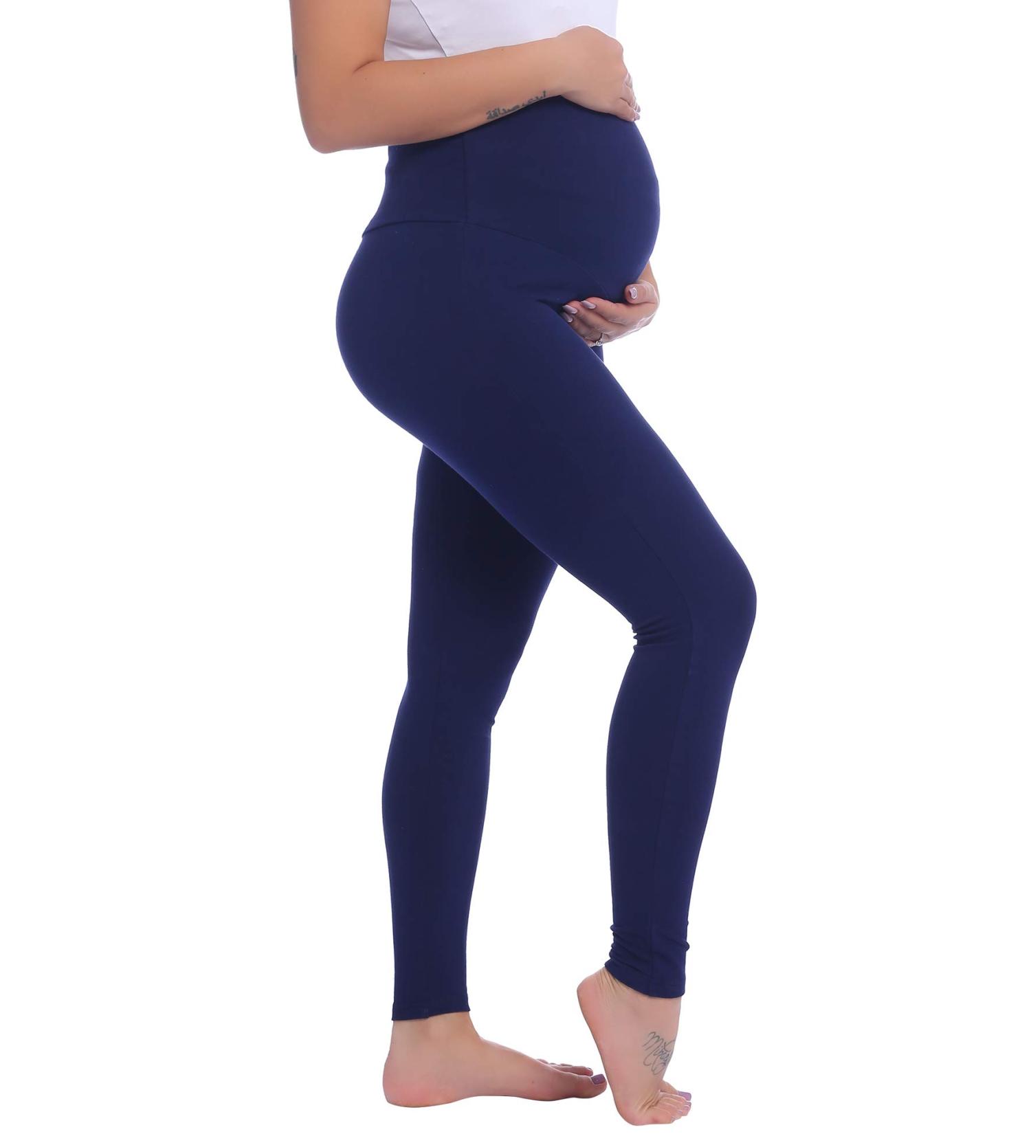 Amorbella Maternity Leggings XL Navy Blue - Over Bump Cotton Yoga Pajama Pants - Buy Online on GoSupps.com