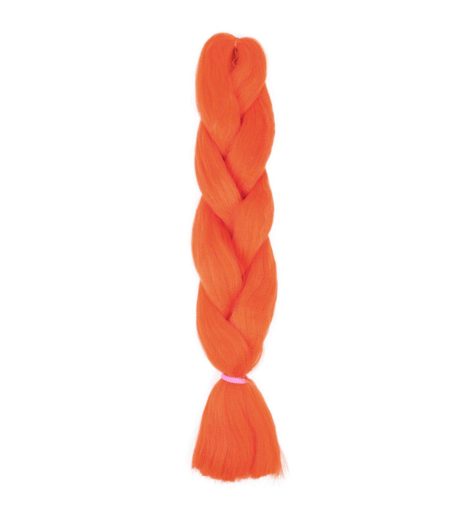 MapofBeauty Afro Jumbo Braid Hair 24/60cm Synthetic Extensions in Fluorescent Orange - Buy Online on GoSupps.com