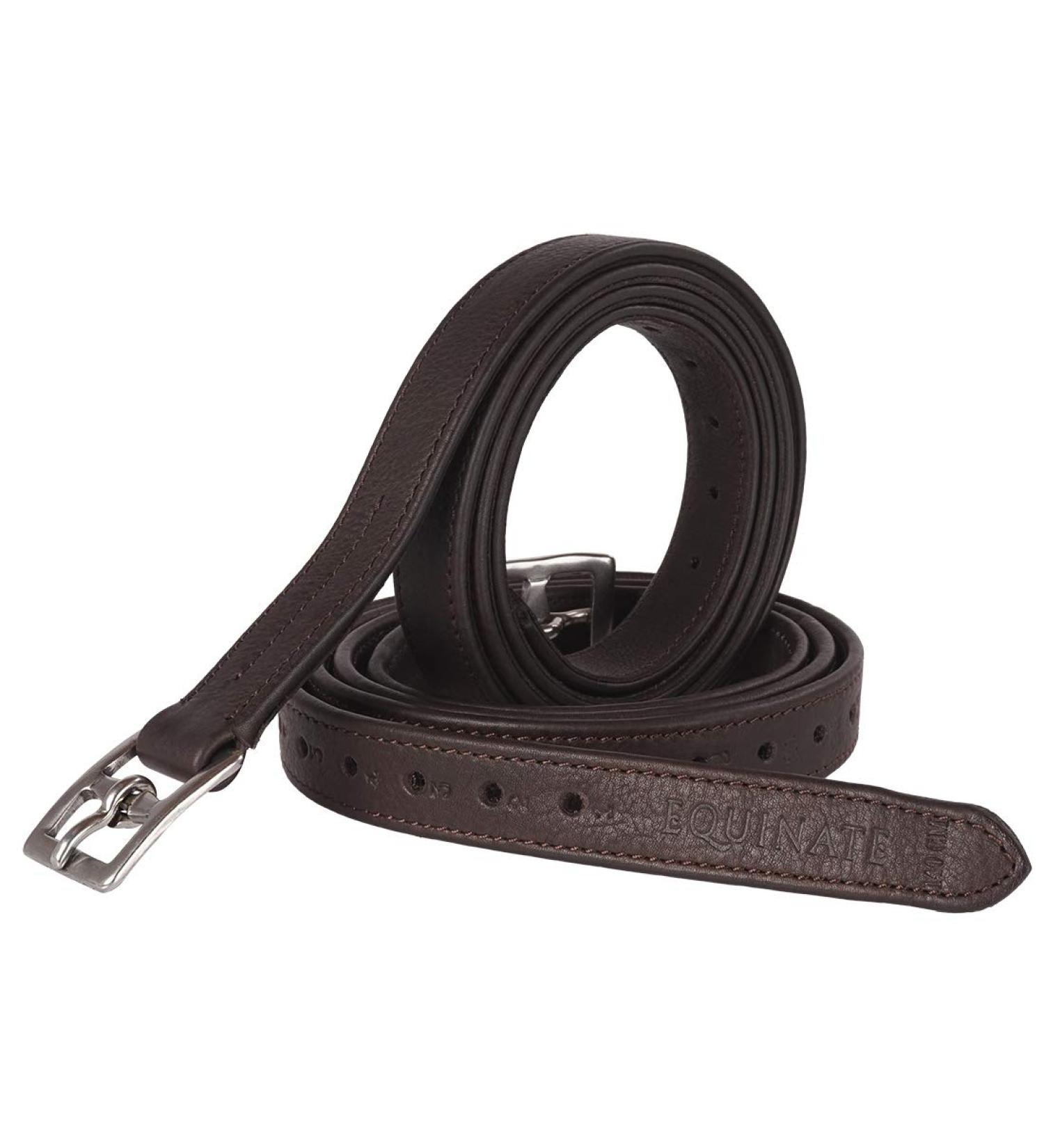 Equinate Stirrup Leathers Competition 140 - Premium Brown Equestrian Gear for International Shipping - Buy Online on GoSupps.com