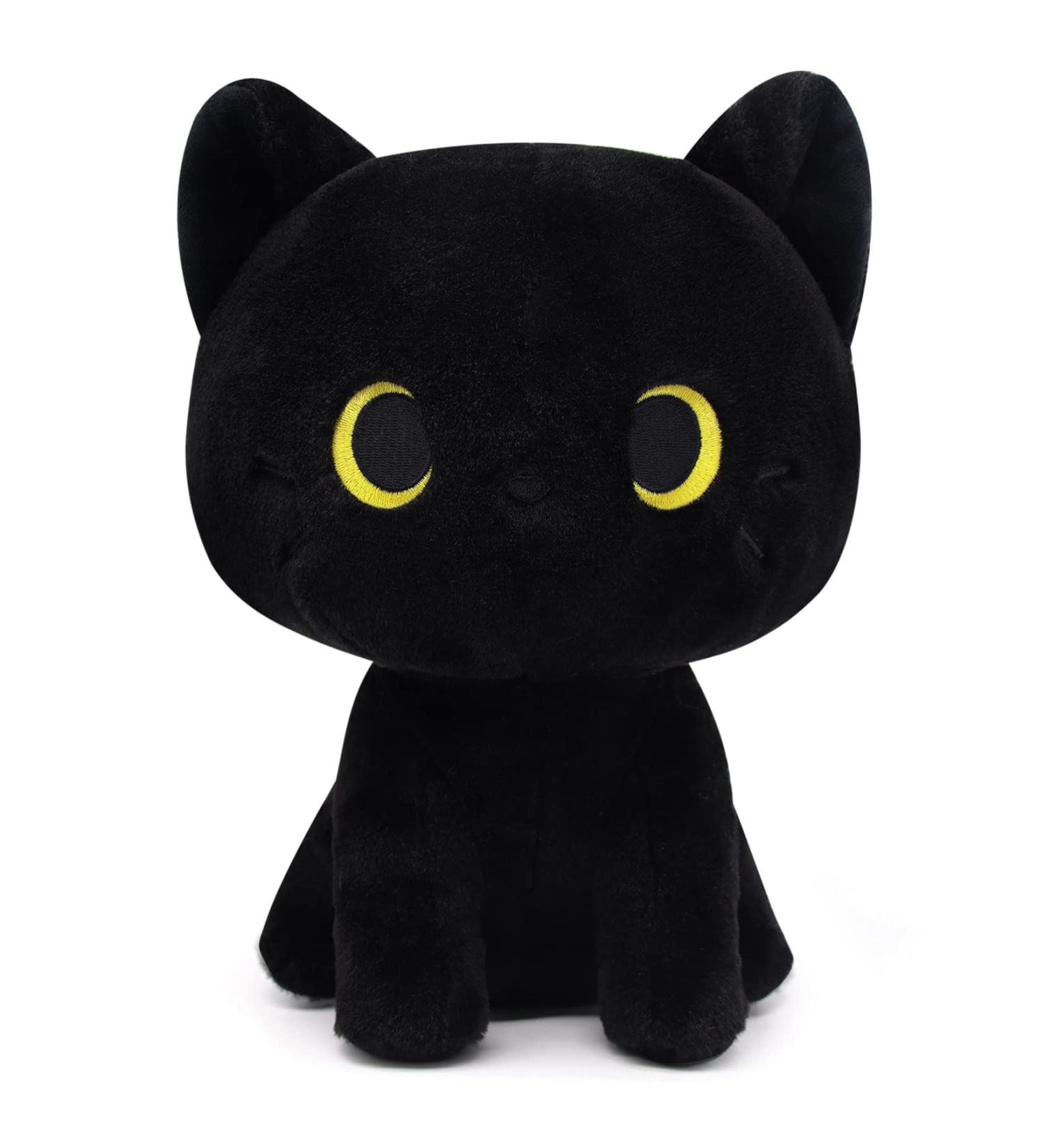 YamePuia Black Cat Plush Toy - Cute Kawaii Soft Doll for Kids | Perfect Birthday & Christmas Gift - Buy Online on GoSupps.com