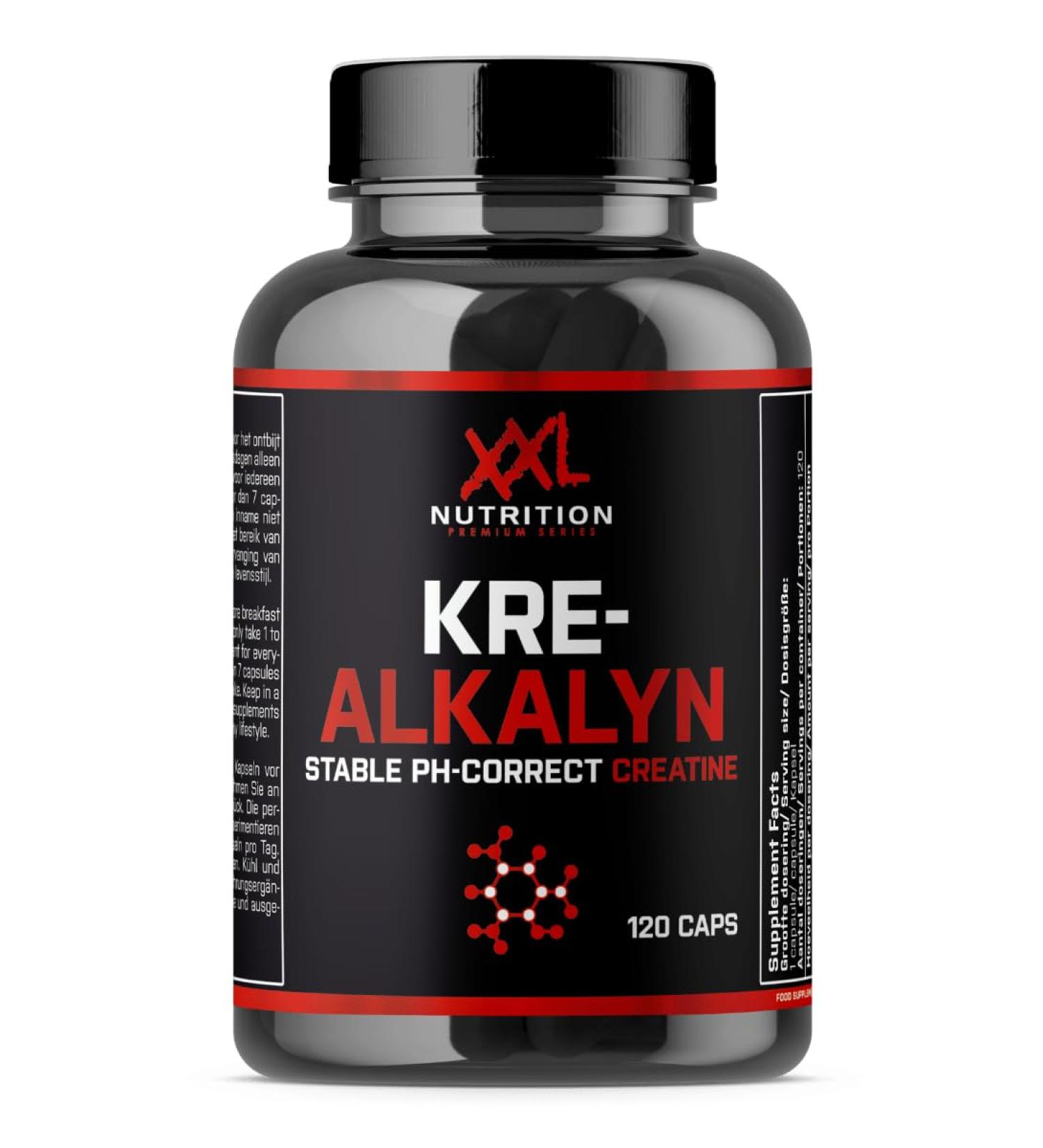 XXL Nutrition Kre-Alkalyn Creatine Monohydrate Powder - 120 Capsules | Best International Shipping - Buy Online on GoSupps.com