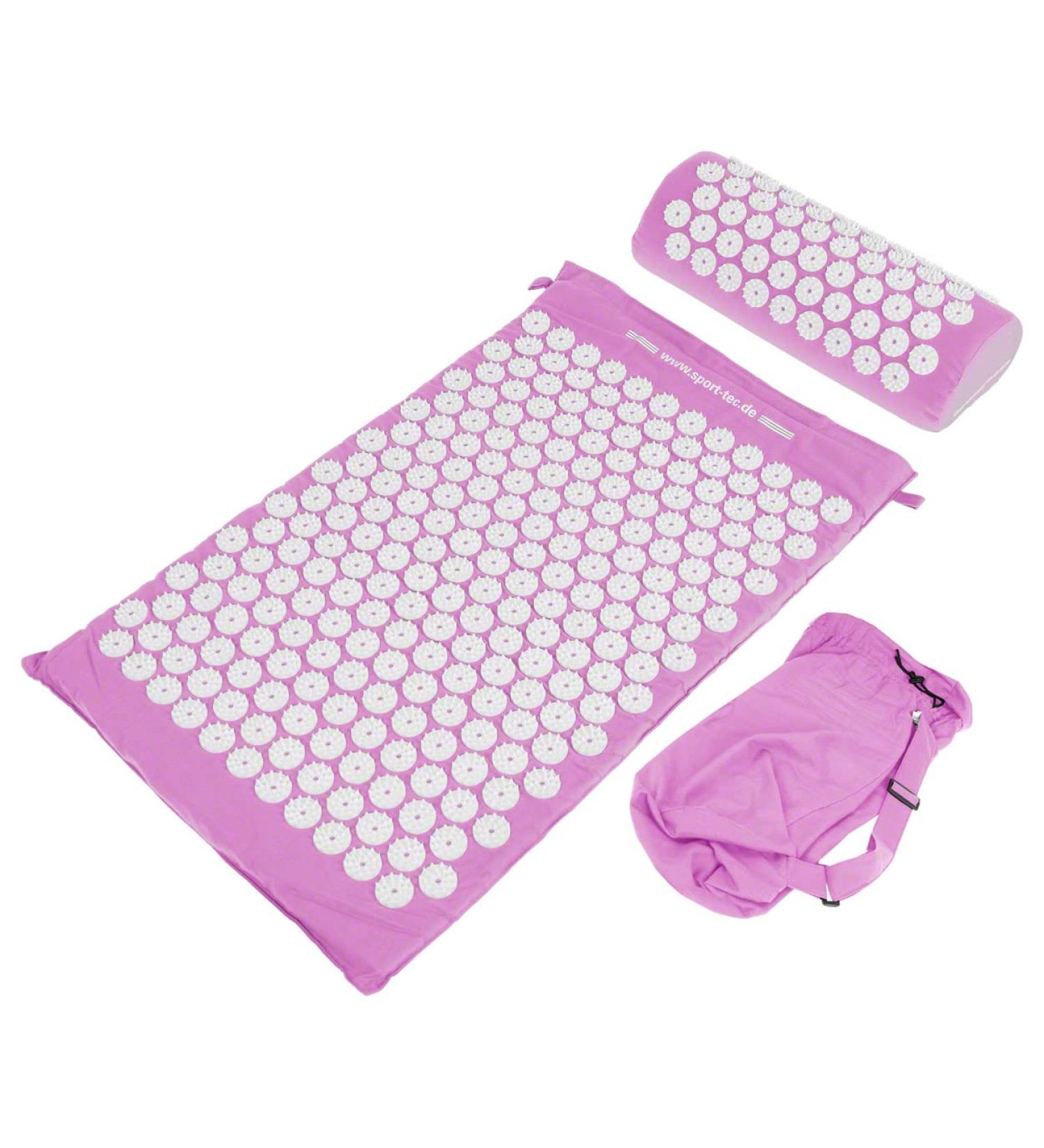Sport-Tec Acupressure Set: Premium Acupressure Mat & Pillow in Pink - Enhance Relaxation & Wellness - Buy Online on GoSupps.com