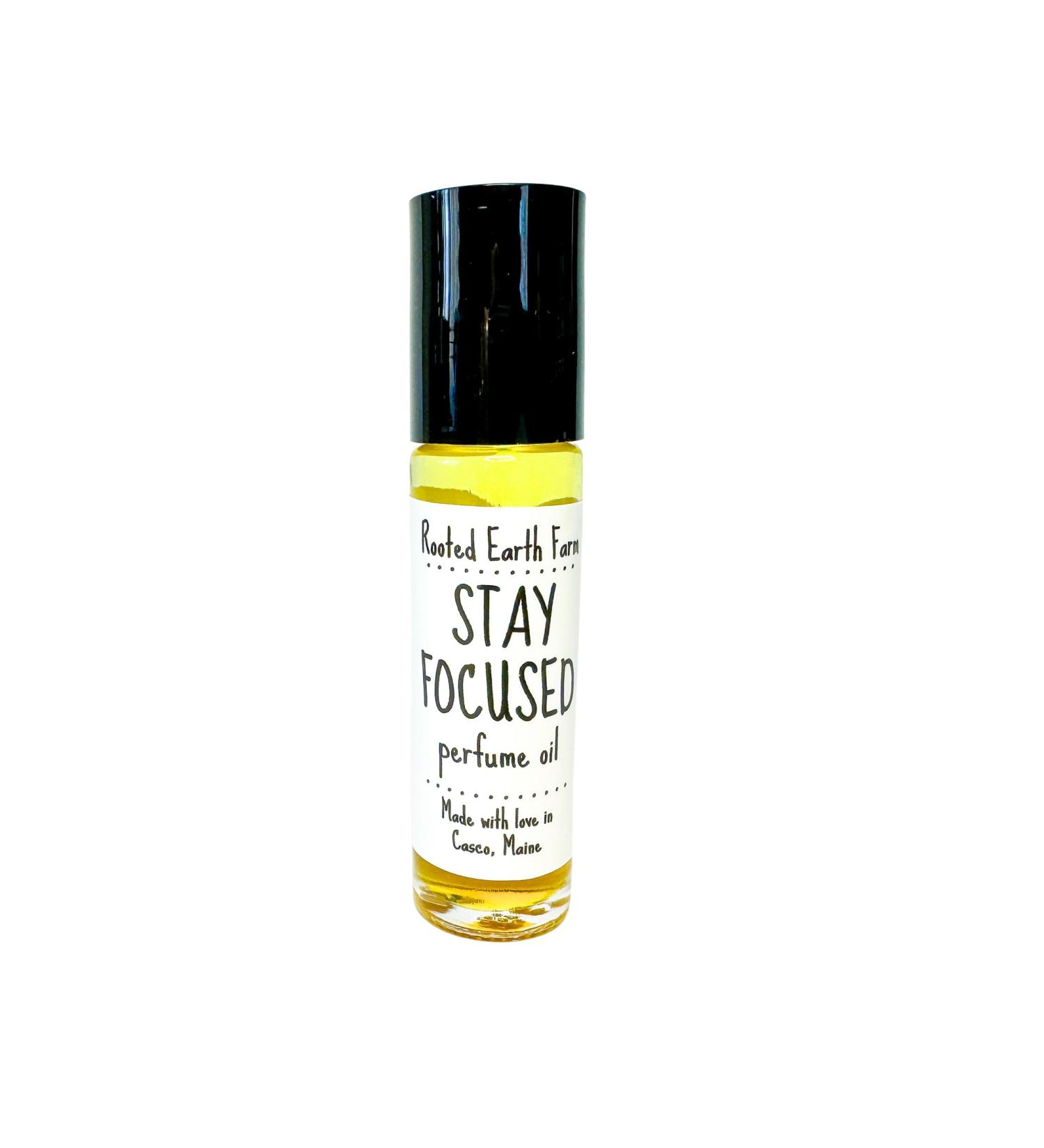 Stay Focused Perfume Oil - Woodsy Scent - Vetiver Rosemary Cedarwood Lavender - Buy Online on GoSupps.com