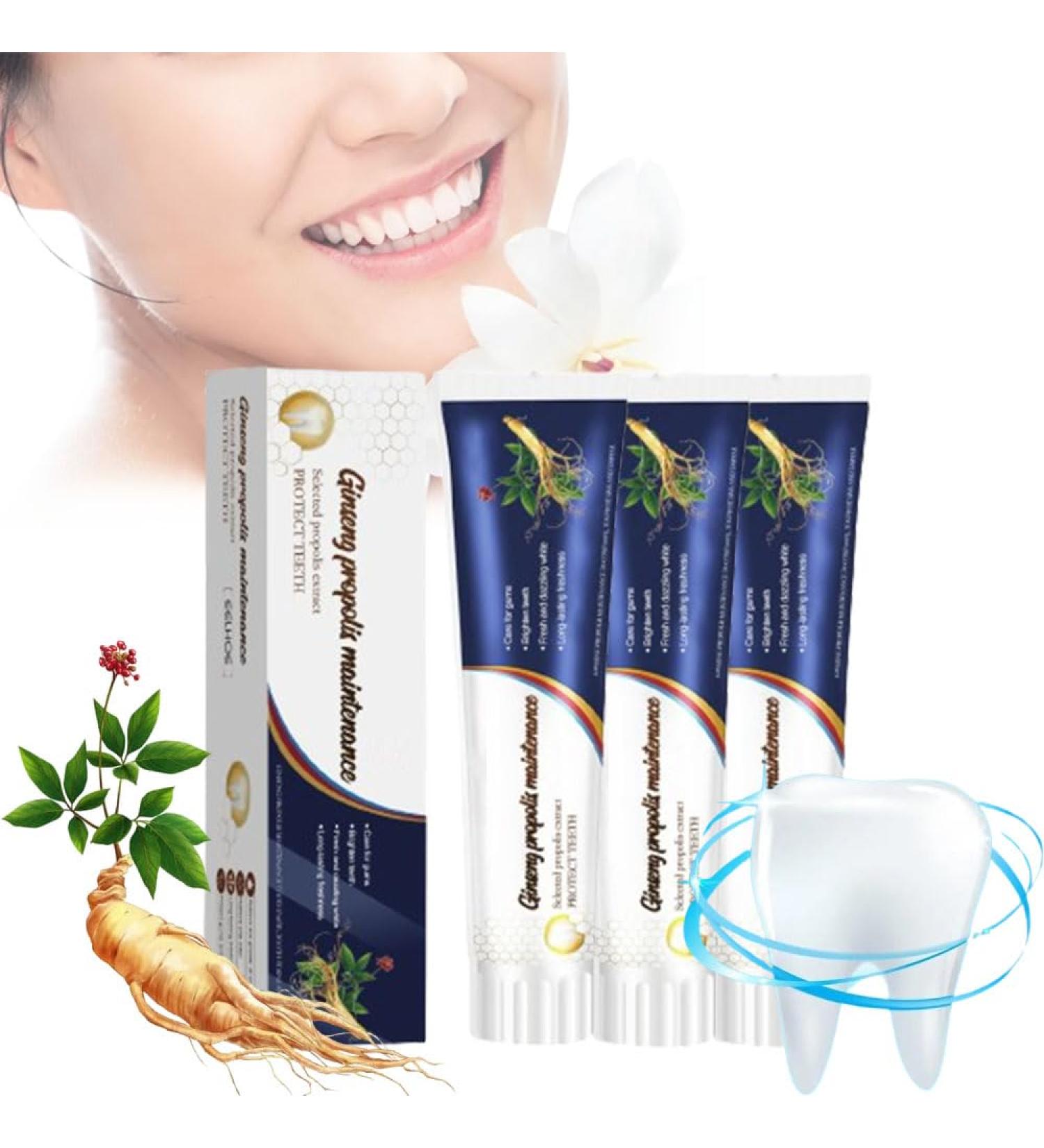 Loose Dental Toothpaste Set - Vegan Ginseng Propolis Deep Cleaning & Tartar Removal (3 Pack) - Buy Online on GoSupps.com