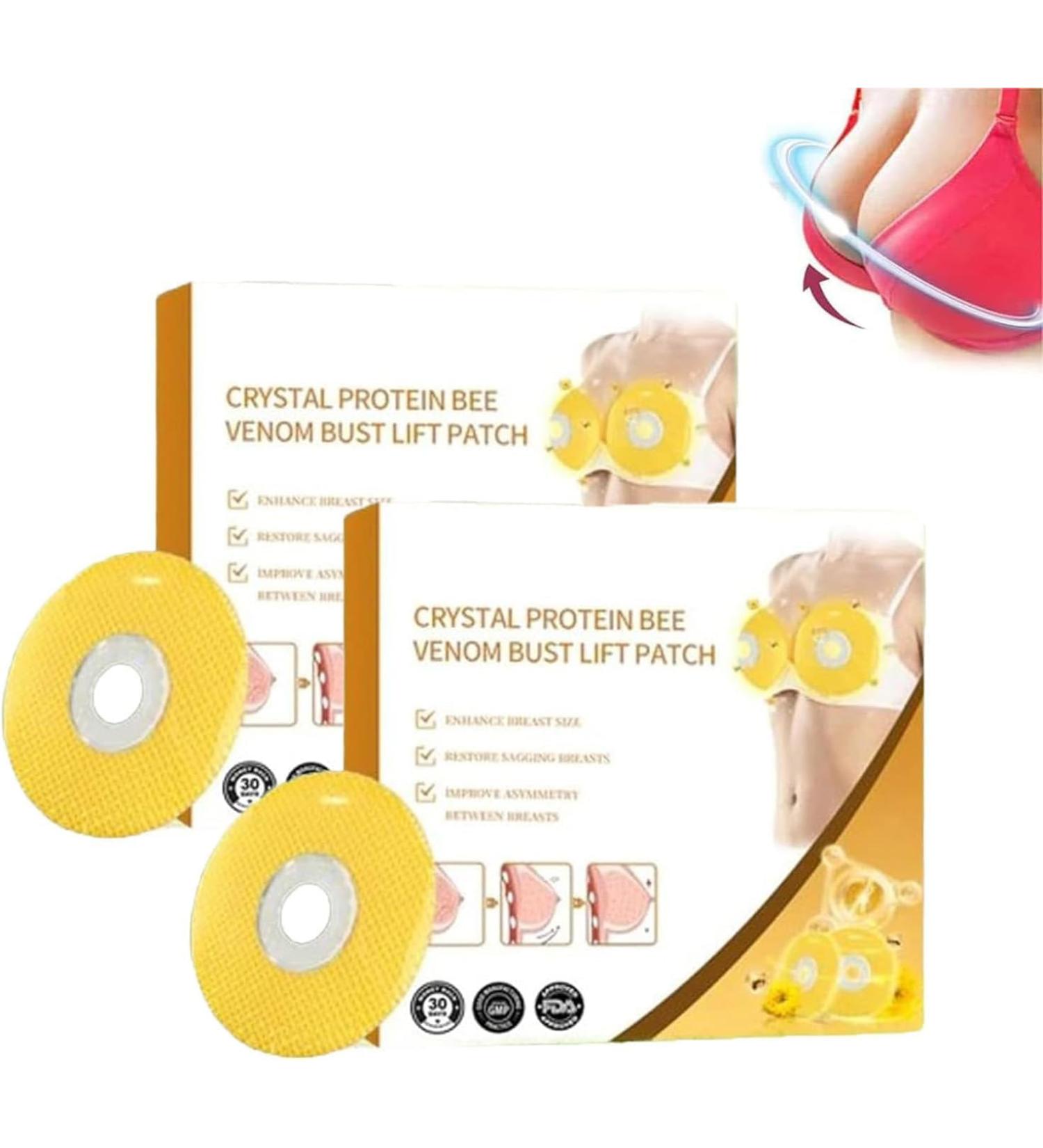 (Most Gifted) 2Box - 20Pcs Moondor Crystal Protein Bee Venom Bust Lift Patch Chest Patch Breast Enhancement Patch | Natural Breast Nourishing Firming Patch for Women - Buy Online on GoSupps.com
