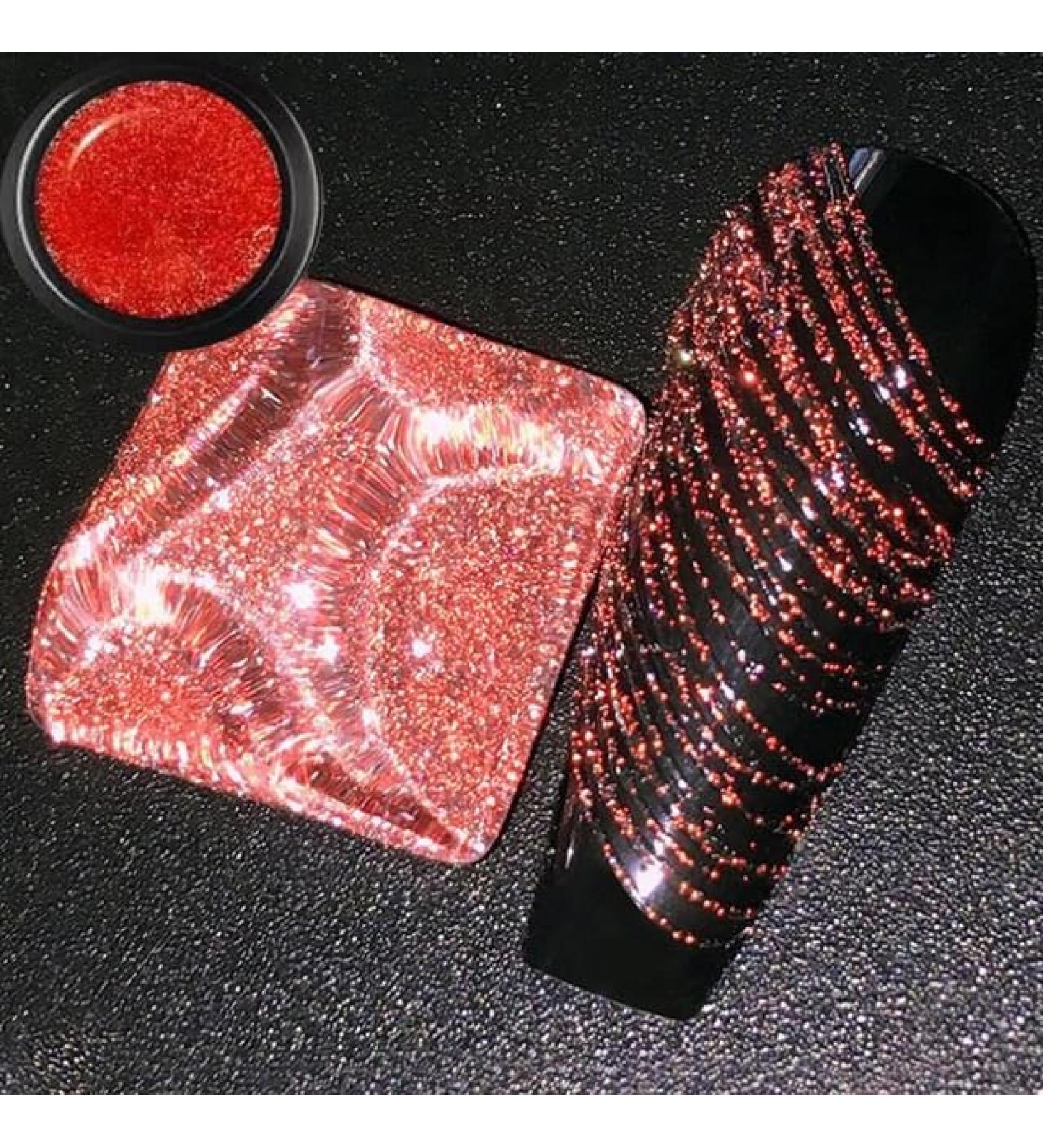 6 Colors Optional Reflective Nail Art Design Glitter Nail Gel Wire Drawing Flower Line Gel Spider Gel Varnish DIY Manicure - (Color: A6) - Buy Online on GoSupps.com