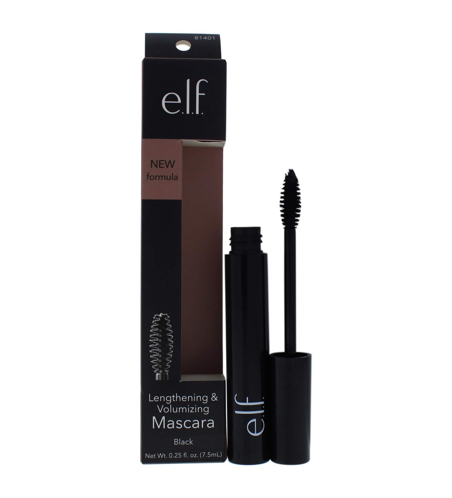 e.l.f. Lengthening and Volumizing Mascara Black - 0.24 oz - Buy Online on GoSupps.com