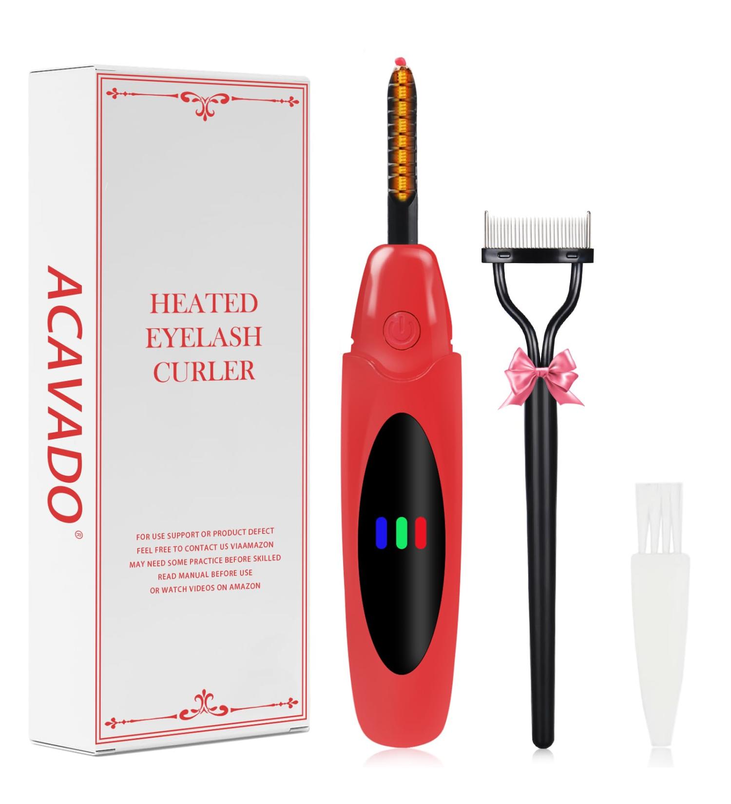 Professional Heated Eyelash Curler - Fast Heating Innovative ARC Design 3 Modes Quick Rechargeable Anti-Burn Eyelid - Two Year Warranty - Buy Online on GoSupps.com