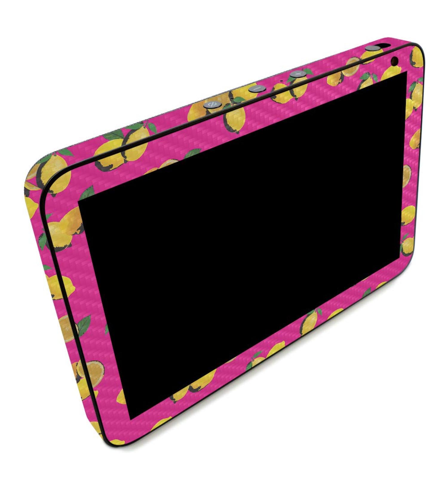 MightySkins Carbon Fiber Skin for Amazon Echo Show 8 (Gen 1) - Make Lemonade | Durable Textured Carbon Fiber Finish | Easy to Apply and Change Style | Made in The USA Riverbed