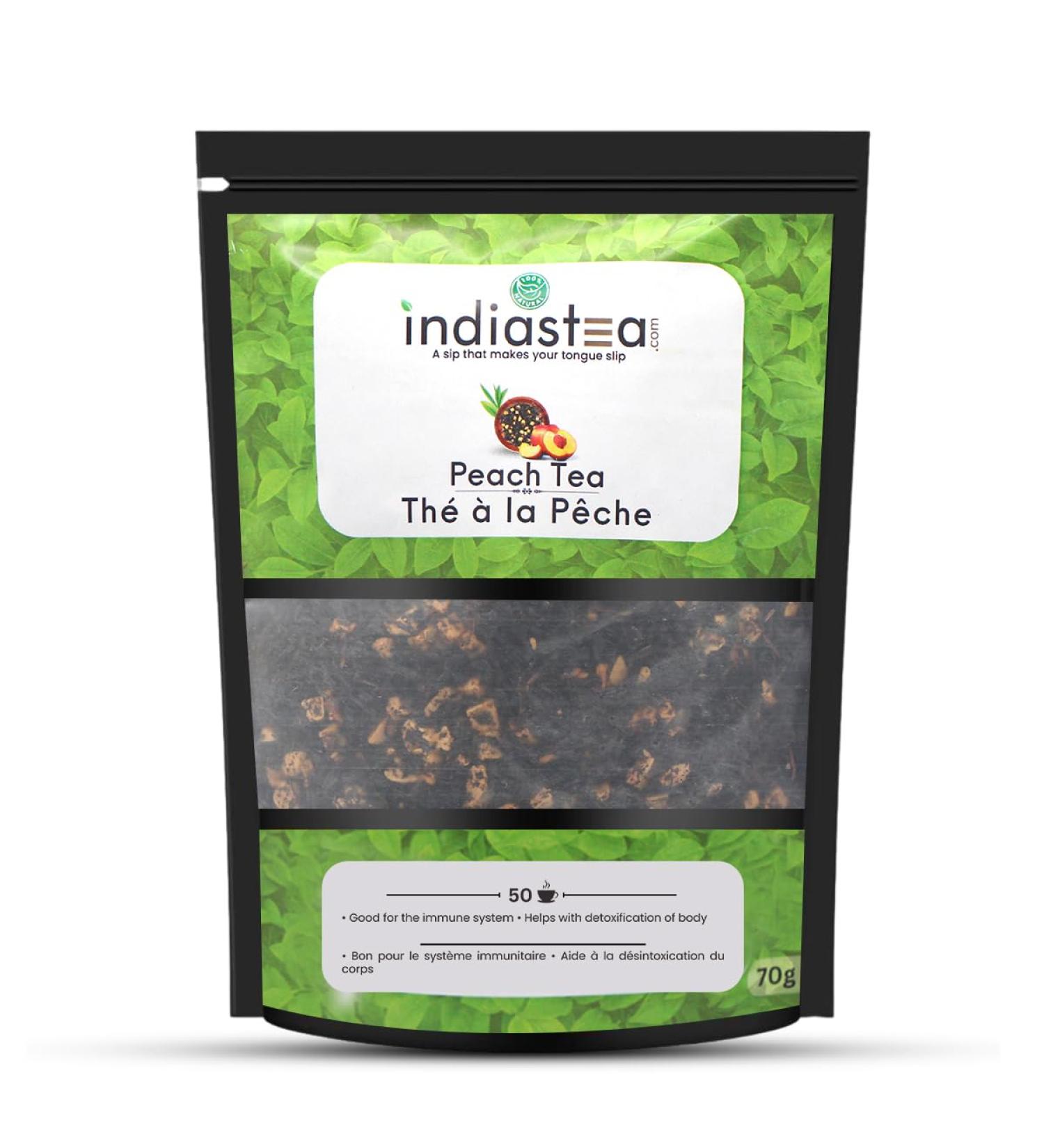 Peach Tea | India's Original Tea (50 cups) | Helps to Detoxify and Boosts Immune System - Buy Online on GoSupps.com