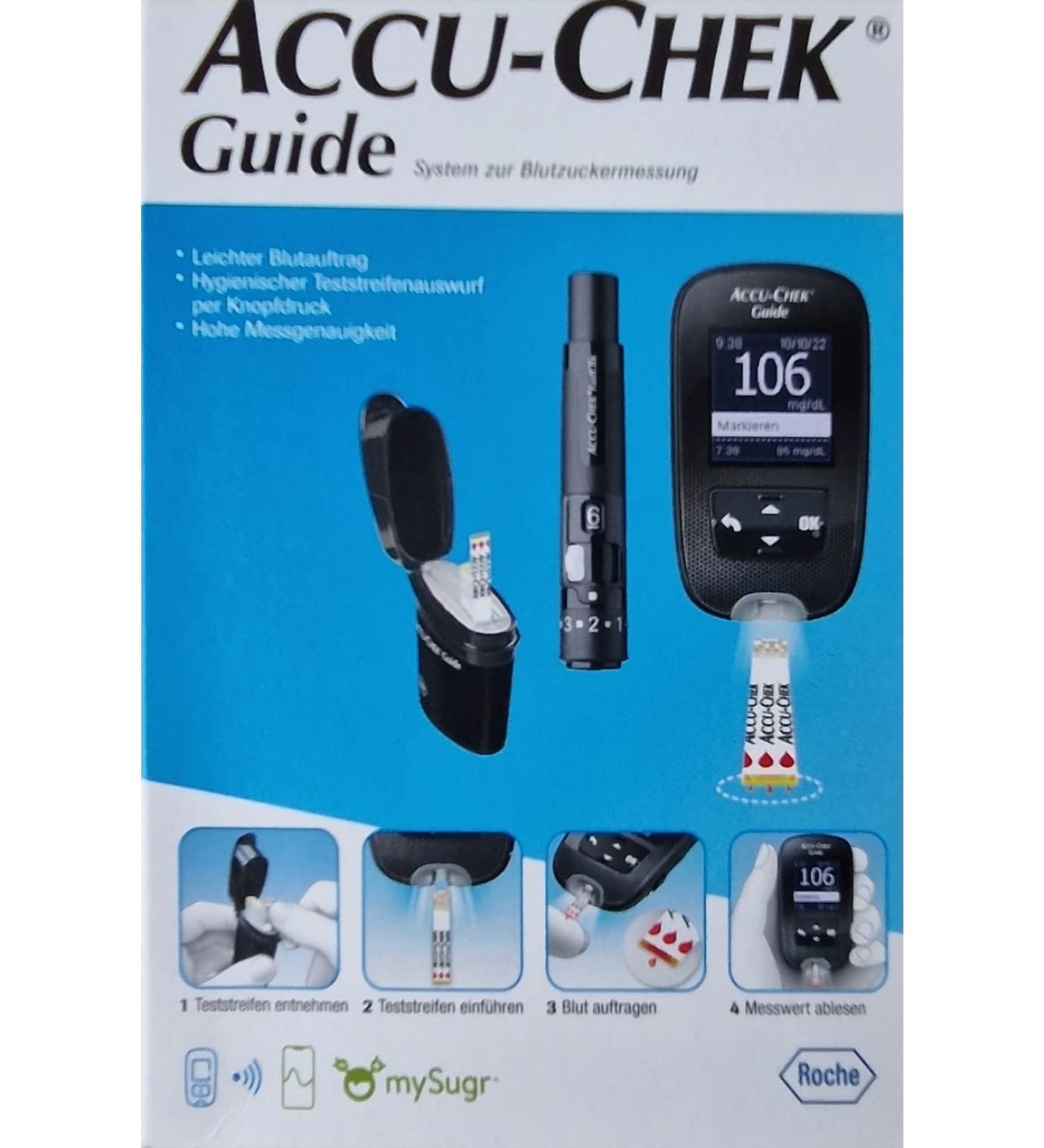La Roche-Posay Accu-Chek Guide Blood Glucose Meter Set - Accurate Diabetes Management (mg/dl) | International Shipping Available - Buy Online on GoSupps.com