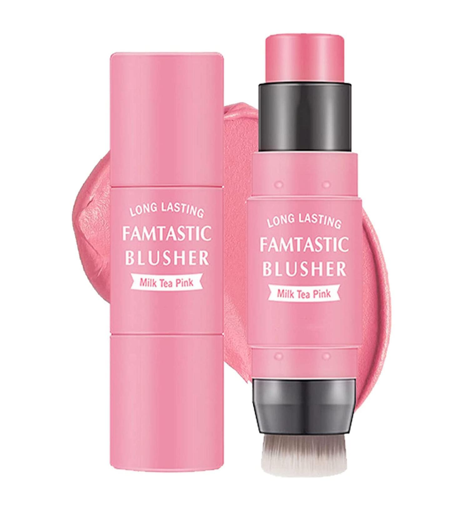 2-in-1 Cream Blush Stick: Pink Liquid Blush for Cheeks, Lips & Eyes - Easy to Use Multi Stick Makeup Suitable for All Skin Types - Buy Online on GoSupps.com