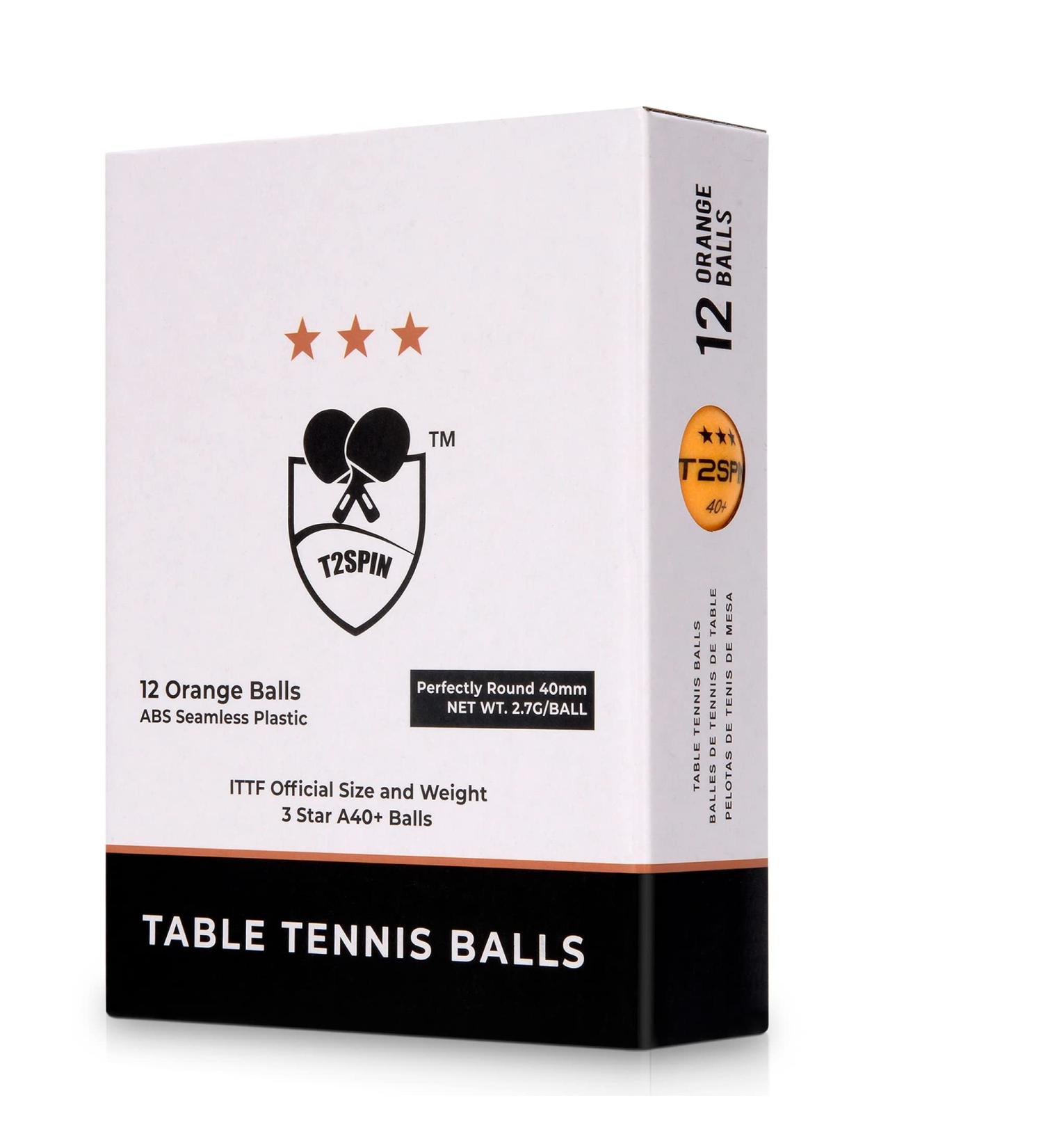 T2Spin Premium Ping Pong Gear - Table Tennis Set with 12 Balls | Ping Pong Accessories & Equipment - Buy Online on GoSupps.com