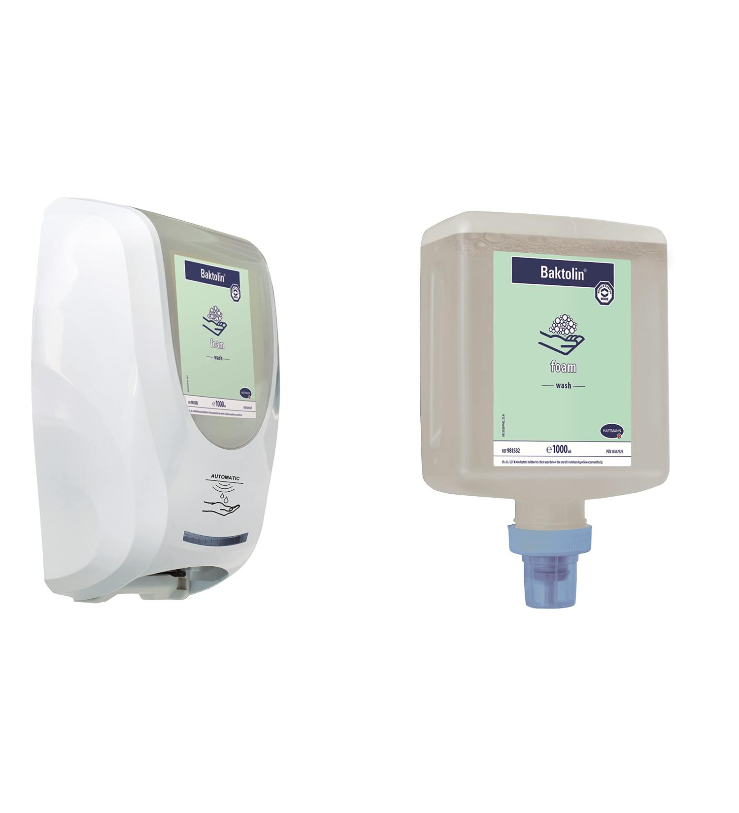 Buy Hartmann CleanSafe Touchless Dosing Dispenser & Baktolin Foam Wash 1000ml - International Shipping - Buy Online on GoSupps.com