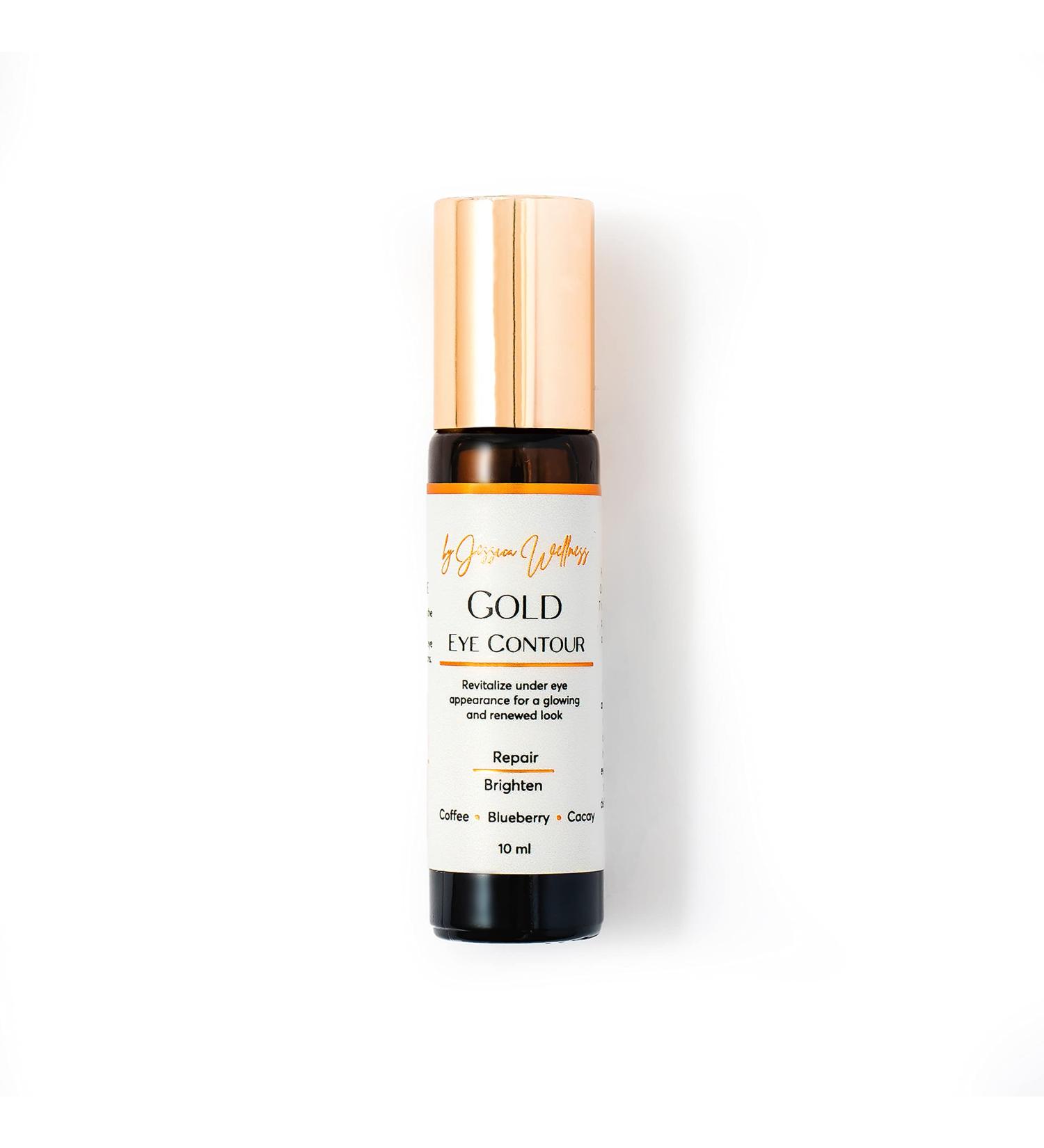 Jessica Wellness Gold Eye Contour Serum - Eye Bags & Sagging Skin Repair - Under Eye Wrinkle Treatment - 10mL - Buy Online on GoSupps.com