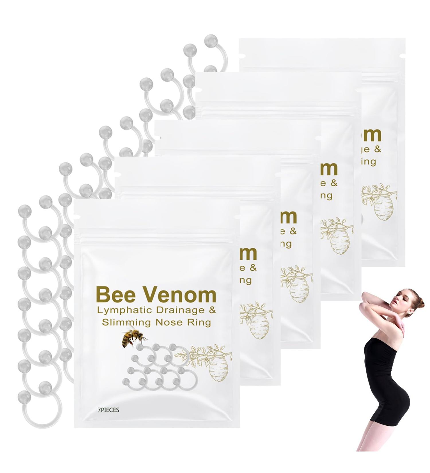 ExcellaElite Bee Venom Nose Ring 5 Pieces Bee Venom Lymphatic Nose Ring Bee Venom Nose Ring for Lymphatic Drainage Suitable for Individual Matching of Boys and Girls - Buy Online on GoSupps.com
