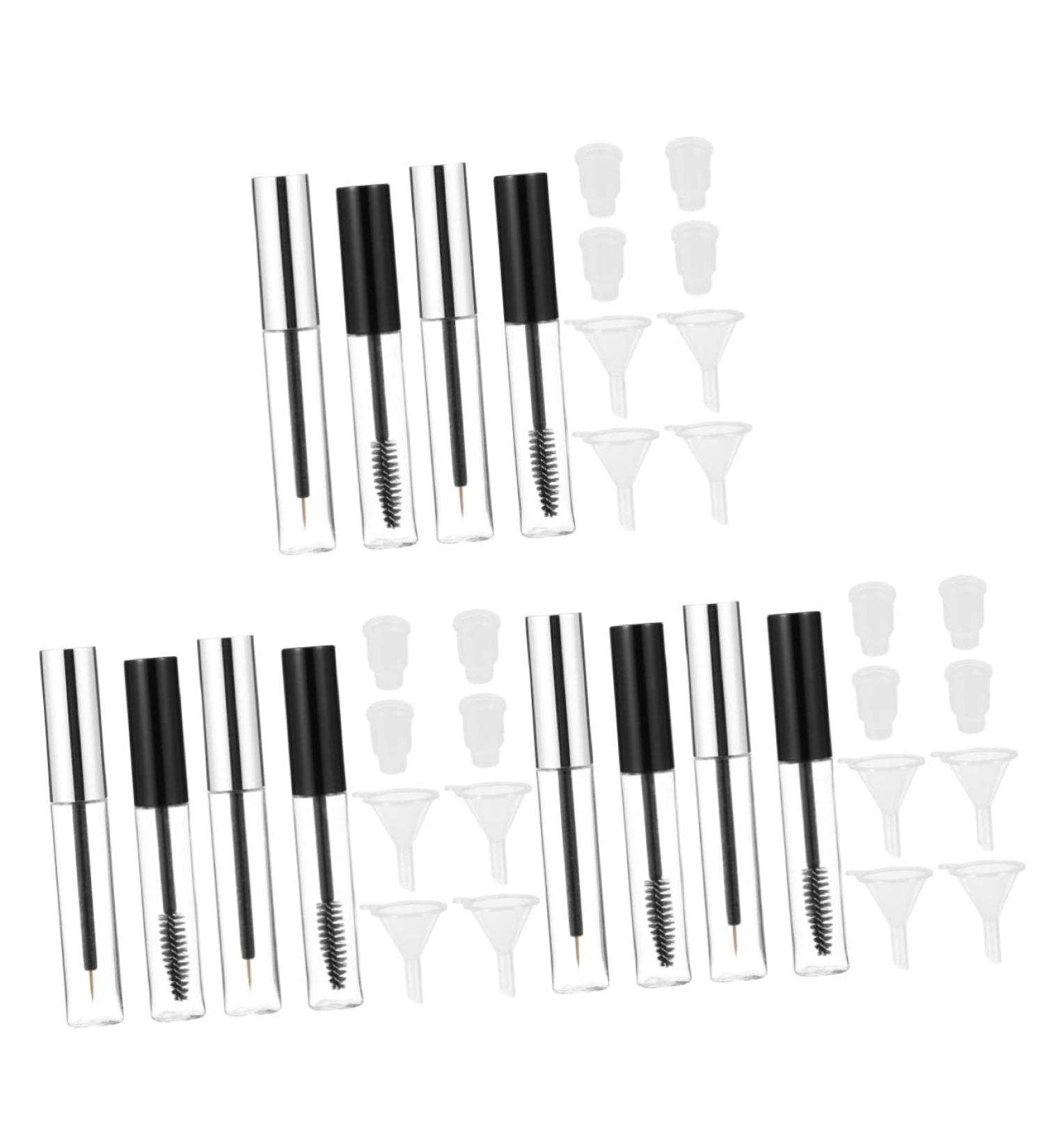  Mikinona Mikinona 6 Sets Cosmetic Transfer Tube and Container Refillable Mascara DIY Clear Mini Eyelash Curls Ml Lip Kit Interior Makeup Funnels Tubes Cream - Buy Online on GoSupps.com