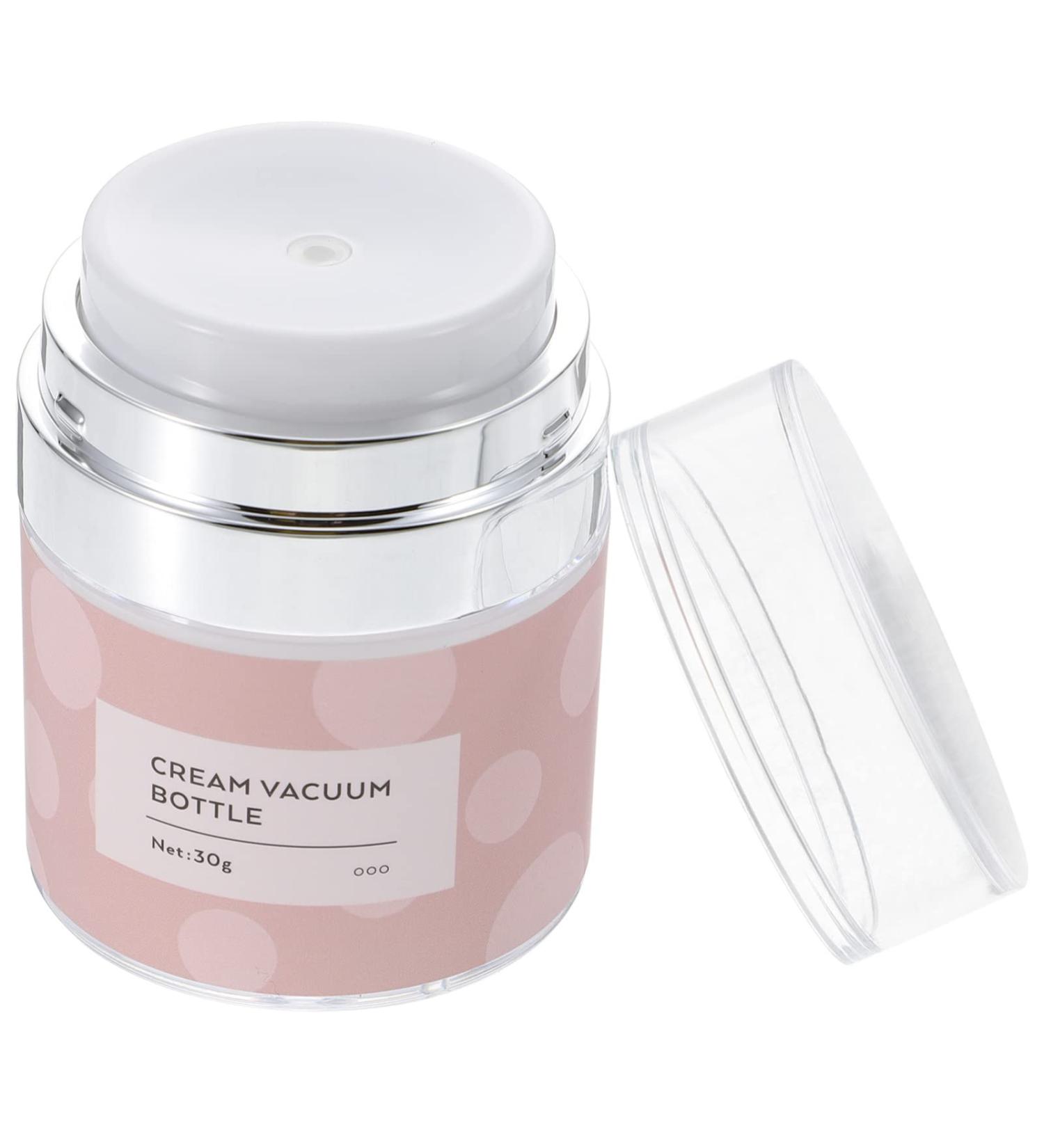 OSALADI 15g Airless Pump Jars: Empty Makeup Cosmetic Jar Acrylic Containers with Pump Refillable Travel Lotion Sample for Thick Moisturizer Skincare Cream White 7X5.2X5.2CM Pink 1 - Buy Online on GoSupps.com