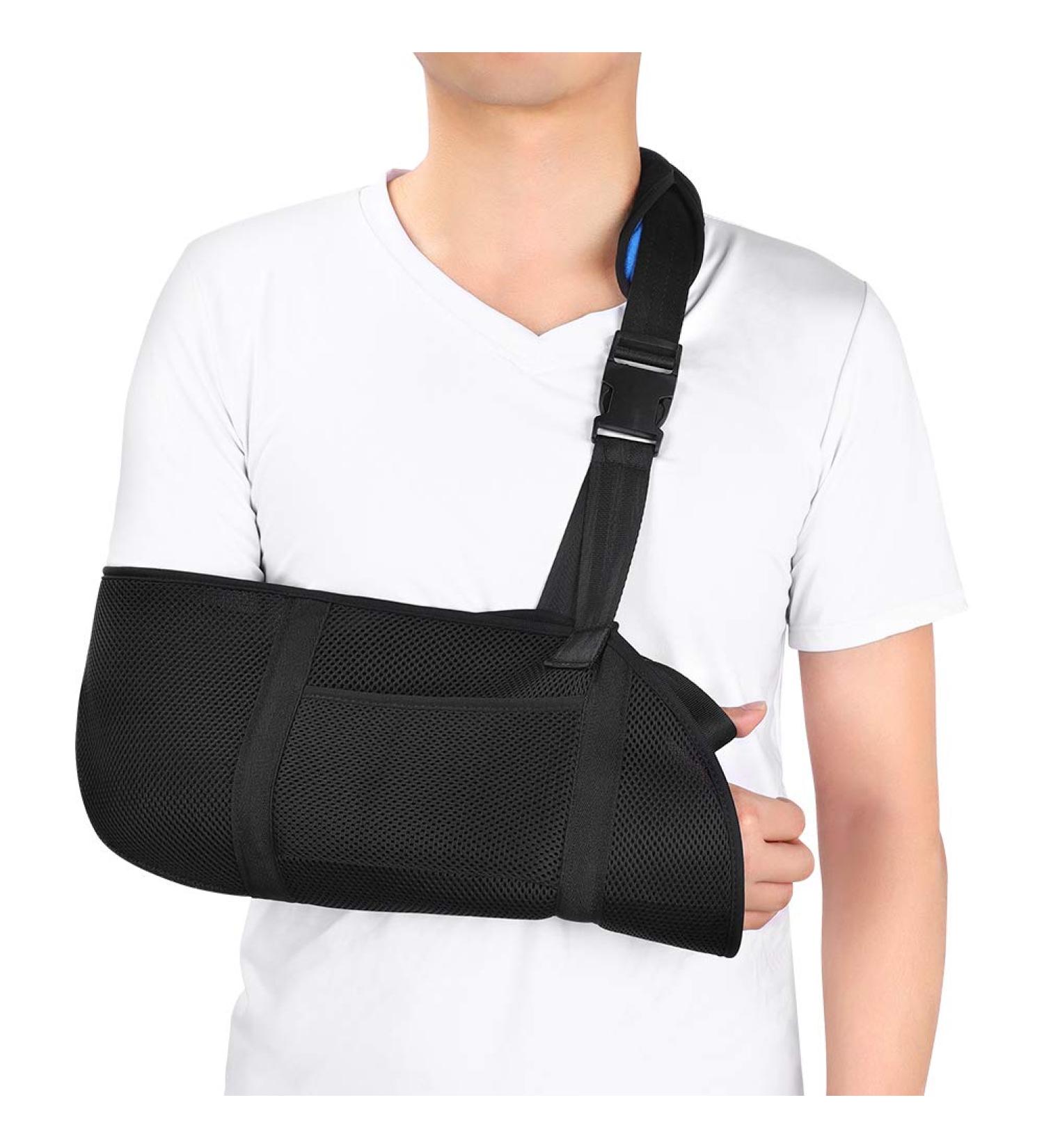 Buy Arm Sling - Breathable Shoulder Immobilizer for Broken Arm Rotator Cuff Injury & Fracture Pain Relief - International Shipping Available - Buy Online on GoSupps.com