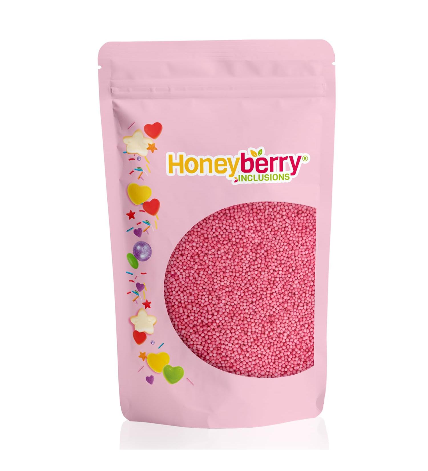 HONEYBERRY INCLUSIONS Pink Nonpareils Sprinkles 200g - Natural Bright Hundreds & Thousands Sprinkles for Baking Cupcake and Cake Decorations Ice Cream and Dessert Decorating Toppers - Buy Online on GoSupps.com