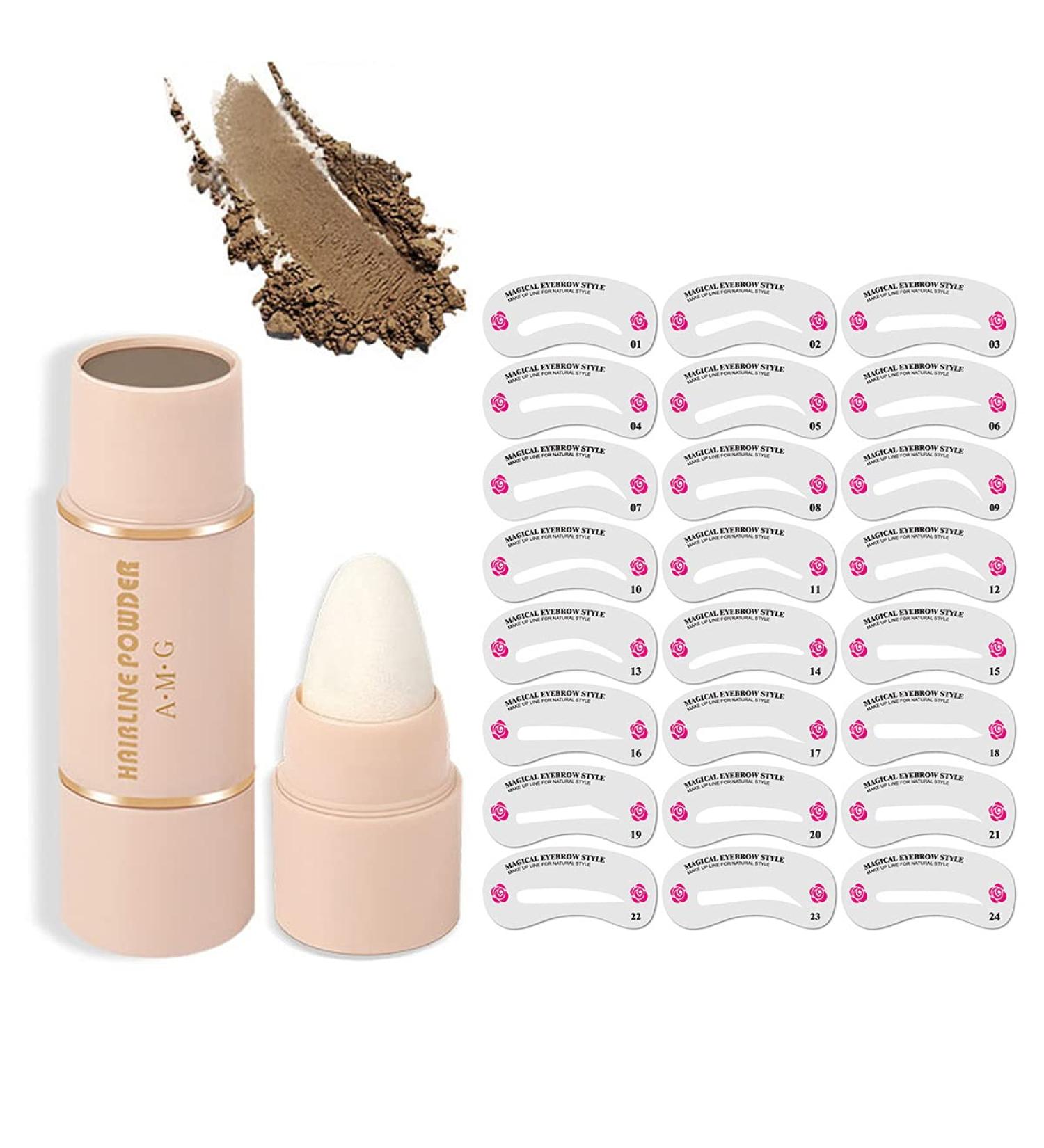 Buy Ayemoy Eyebrow Stamp Stencil Kit - One Step Shaping Kit with 24 Cards in Light Brown for Perfect Eyebrows | International Shipping Available - Buy Online on GoSupps.com