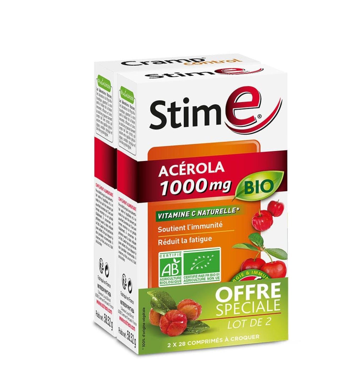 Nutreov Stim e Acerola Bio 2x28 Comprimes 1000mg