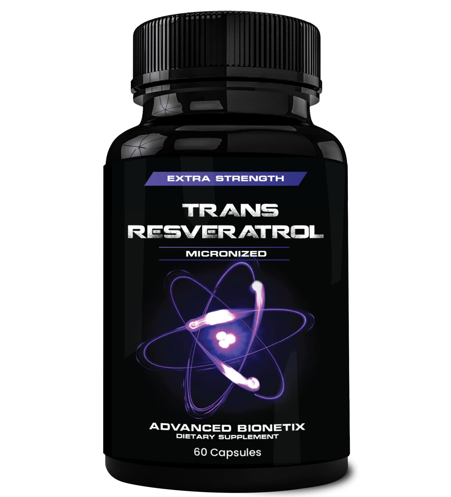 Advanced Bionetix 2X Potency Micronized Trans Resveratrol Supplement. 1200mg per 2 Capsules. High Absorption Antioxidant Formula. Promotes Anti Aging Cognitive Support & Heart Health - Buy Online on GoSupps.com