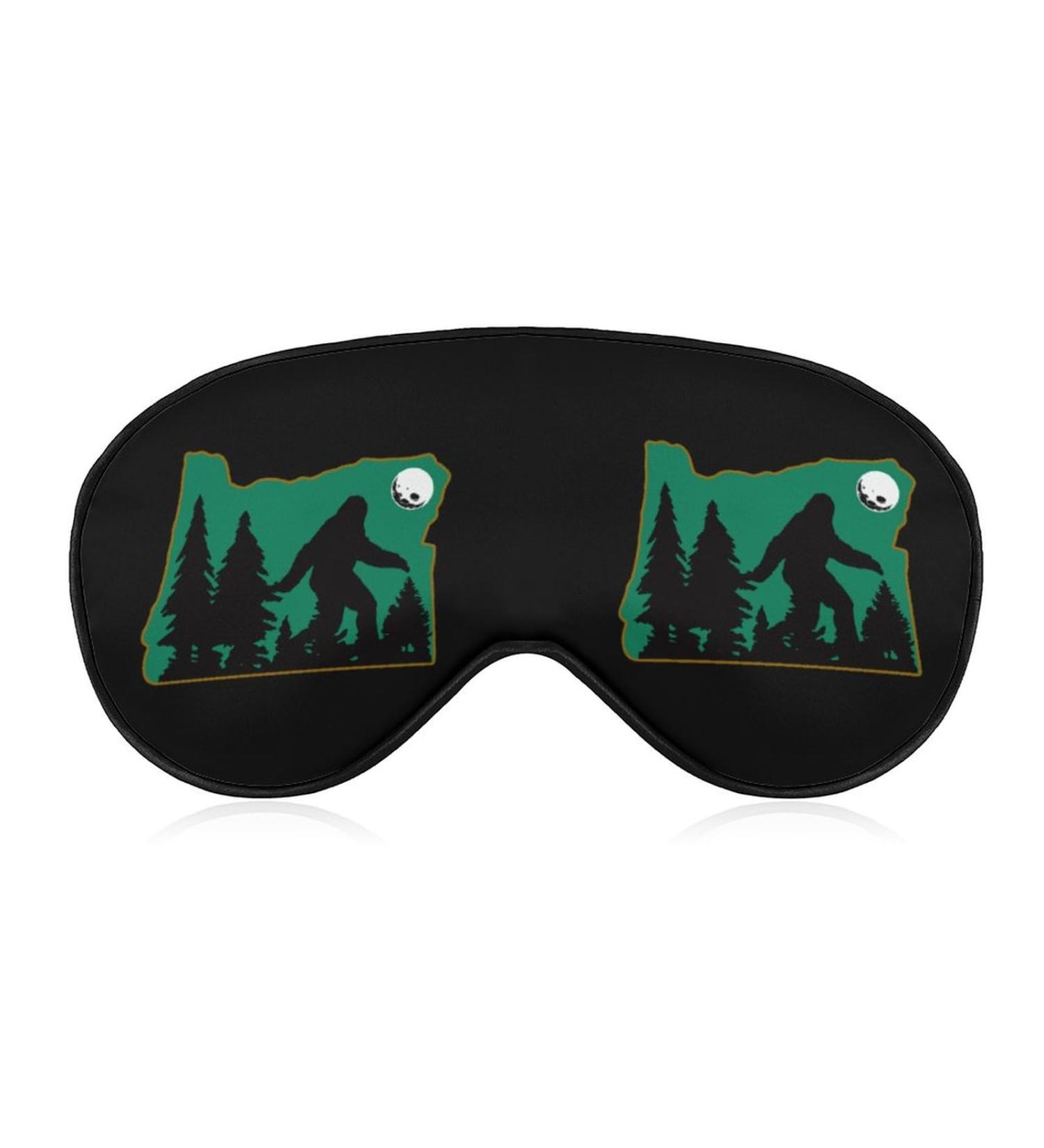 Sasquatch Bigfoot in Oregon Sleep Mask - Adjustable Strap, Comfortable Eye Cover for Sleeping, Blocks Light for Night Travel - Men Women - Buy Online on GoSupps.com