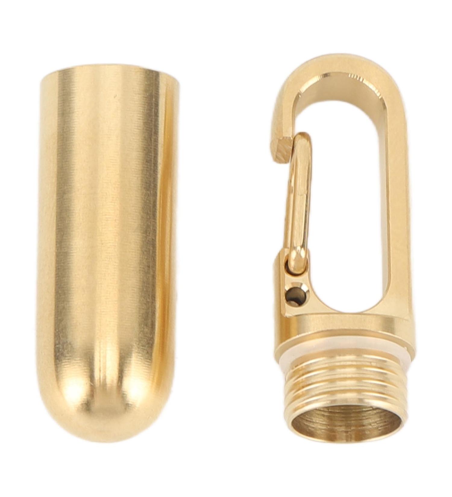 Small Keychain Pill Holder - Mini Portable Stainless Steel Medicine Storage for Travel & Camping - Buy Online on GoSupps.com