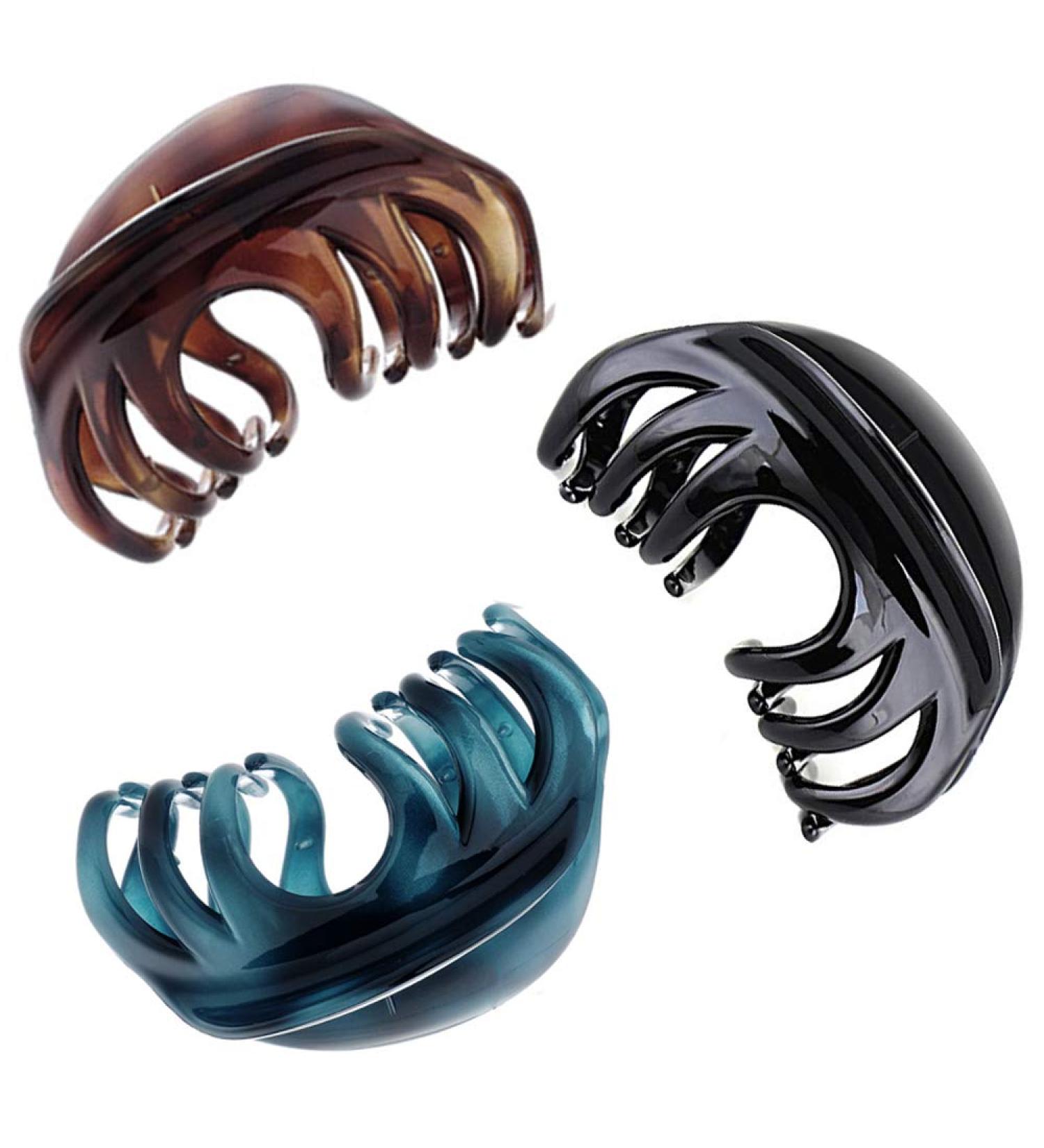 Non-Slip Large Hair Claw Clips for Thick Hair - Strong Hold Hair Clamps (3 Pack) - Buy Online on GoSupps.com