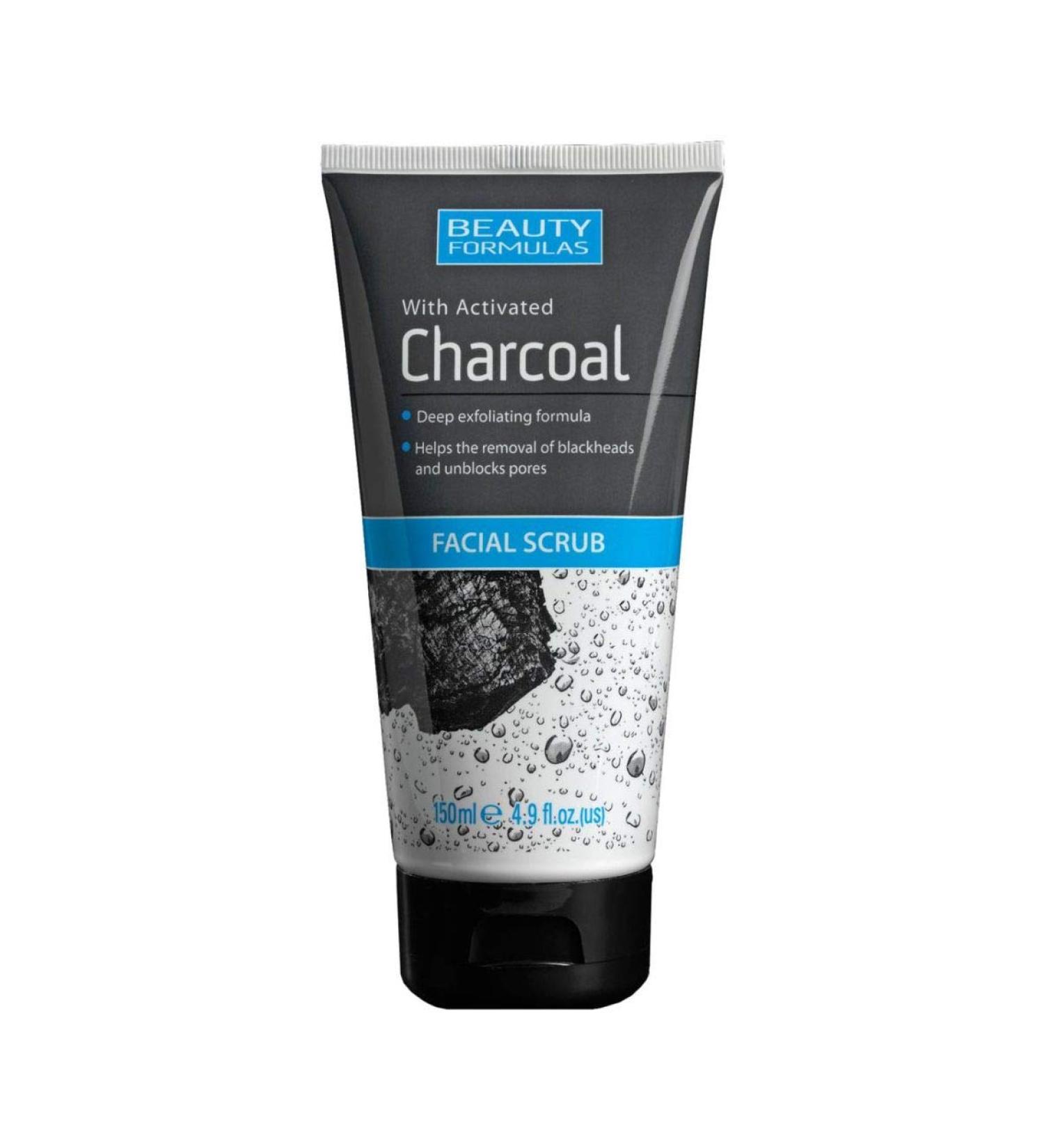 3 x 150ml Beauty Formulas with Activated Charcoal Facial Scrub