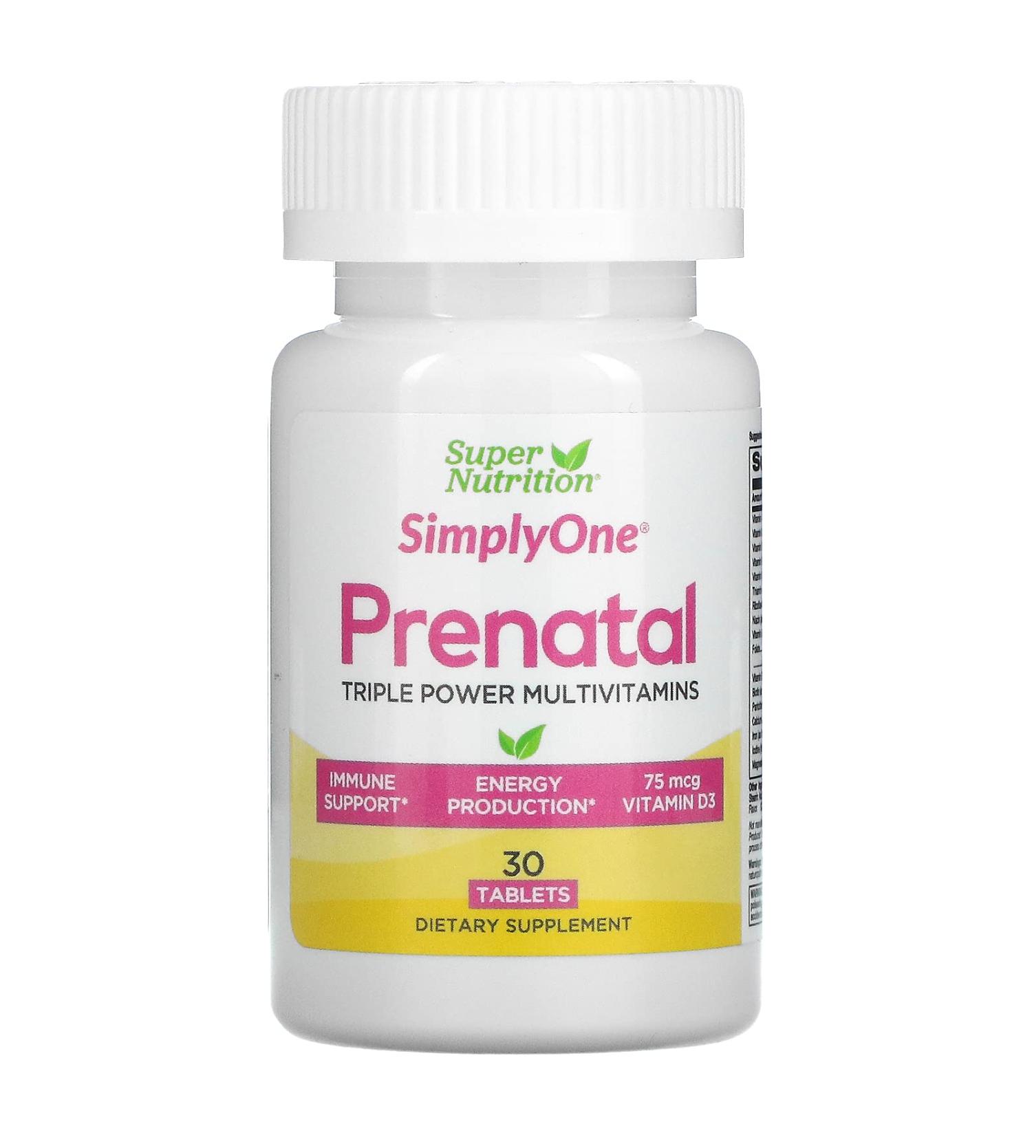 SuperNutrition SimplyOne PreNatal MultiVitamin 30 One-a-Day Tablets - Pack of 1 - Buy Online on GoSupps.com