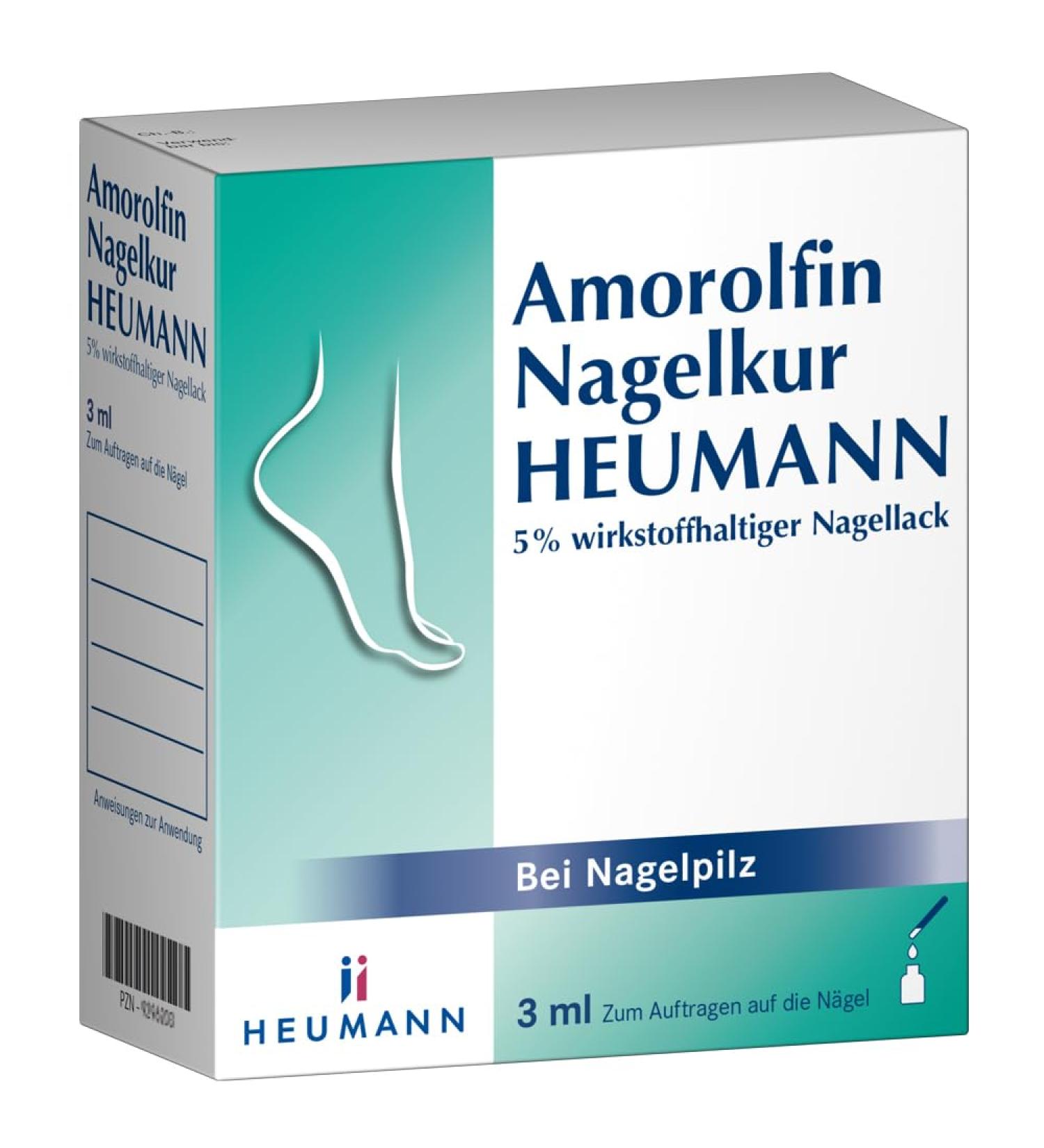 Amorolfin Nagelkur Heumann 5% - Nail Fungus Treatment Set | 3 ml Nail Polish File & Applicator - Buy Online on GoSupps.com