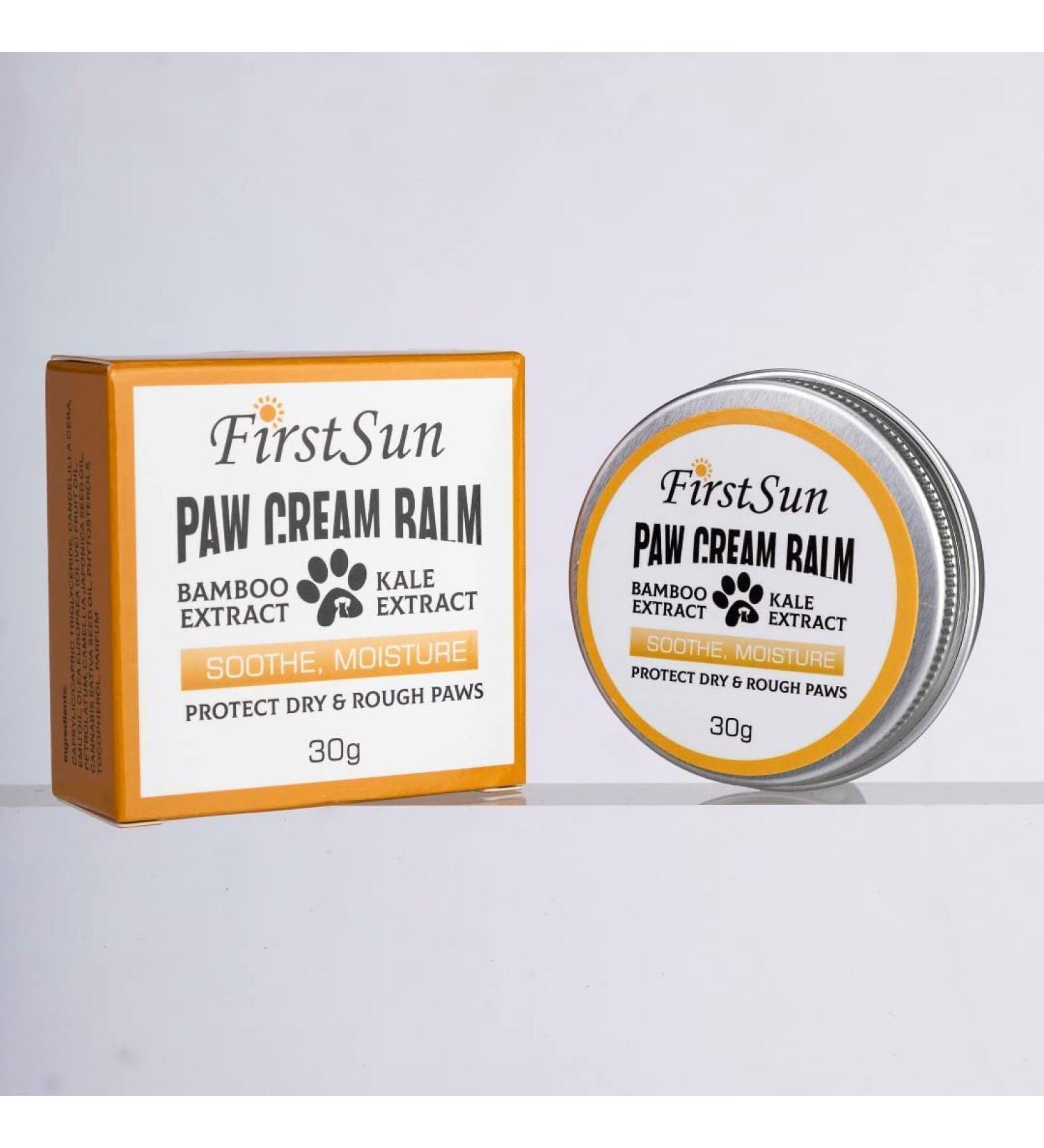 Dog Paw Balm natural organic soother for cracked dry itchy paws and pads. Ointment paw butter for dogs. Cruelty-free soothing moisturising anti-fungal transforms cracked rough dry paws 30 Gram - Buy Online on GoSupps.com