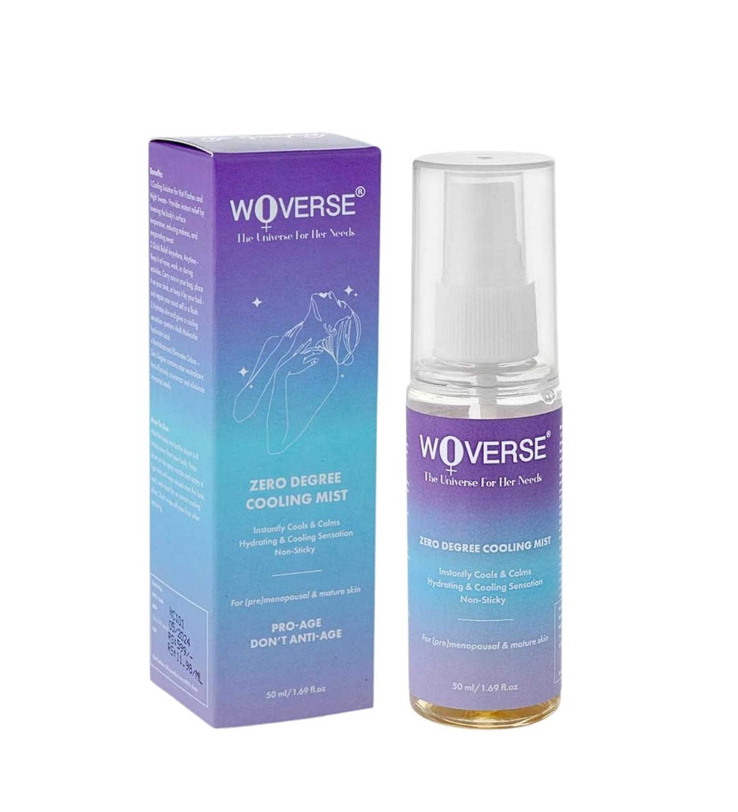 Intimate hygiene cooling mist | Zero Degree Cooling Mist Instant Cooling & Hydrating Spray for Hot Flashes Premenopausal & Mature Skin Non-Sticky 50ml - Buy Online on GoSupps.com