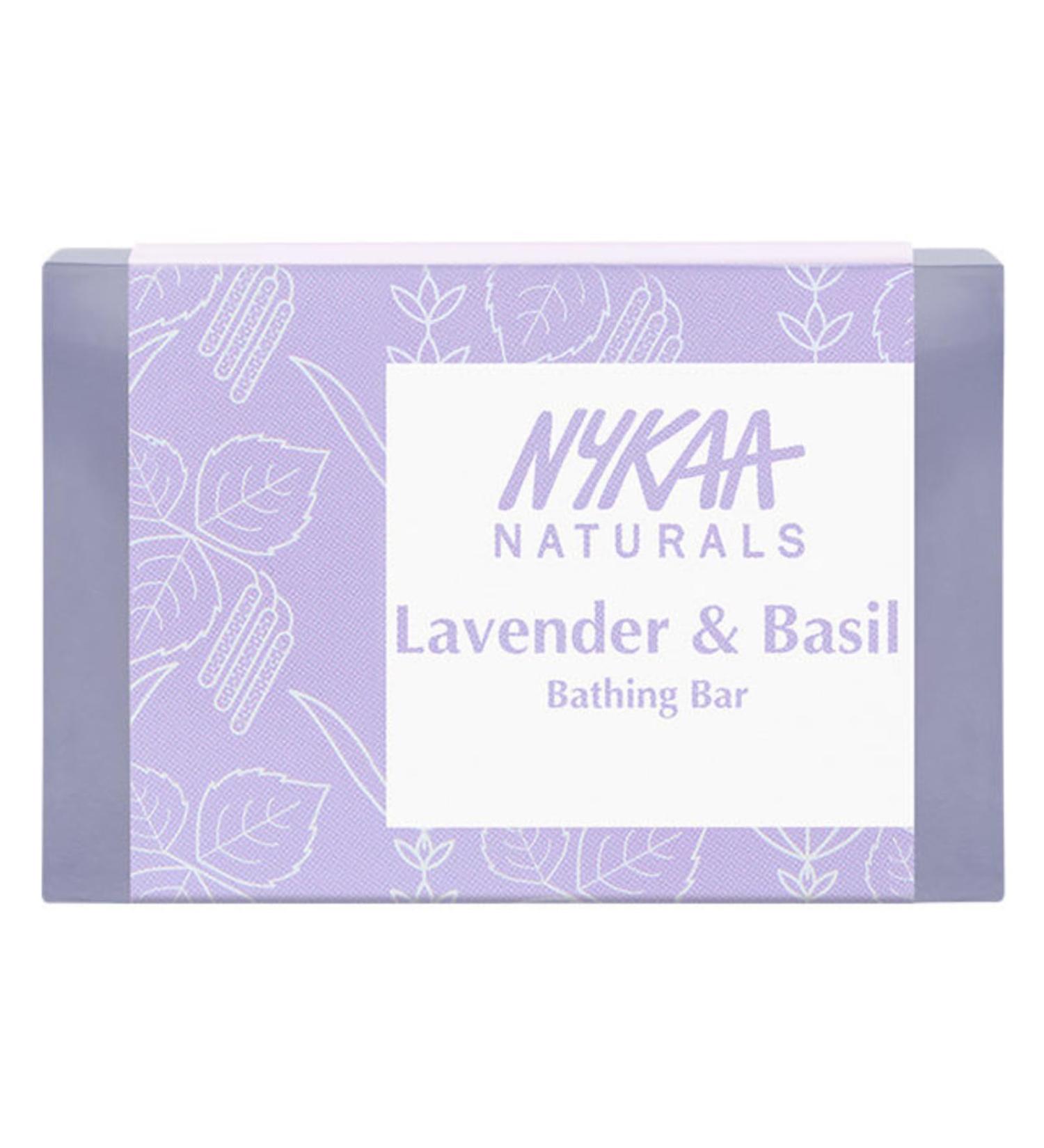 Nykaa Naturals Bathing Soap - Anti-Aging Lavender & Oil-Control Basil Bar Soap - Perfect Skin Cleanser - 3.5 oz - International Shipping Available - Buy Online on GoSupps.com