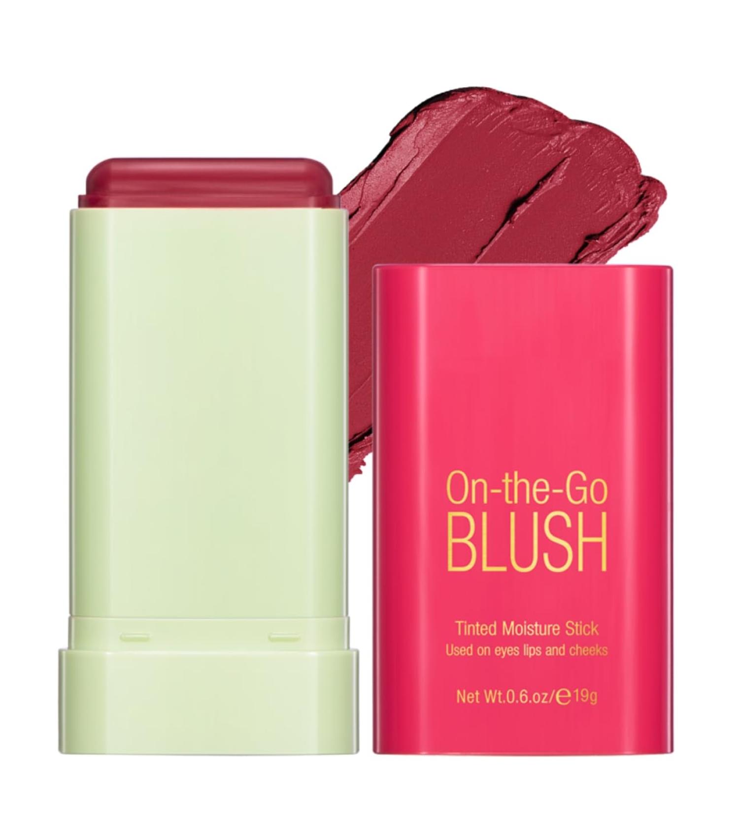 Multi-Use Cream Blush Stick for Cheeks KQueenest Long-Lasting Smooth Contour Beauty Wand Matte Blushes Makeup for Eyes&Face&Lip Lightweight Waterproof Natural Tinted Moisturizer Stick for All Skin #2 Hot Red Warm Red - Buy Online on GoSupps.com