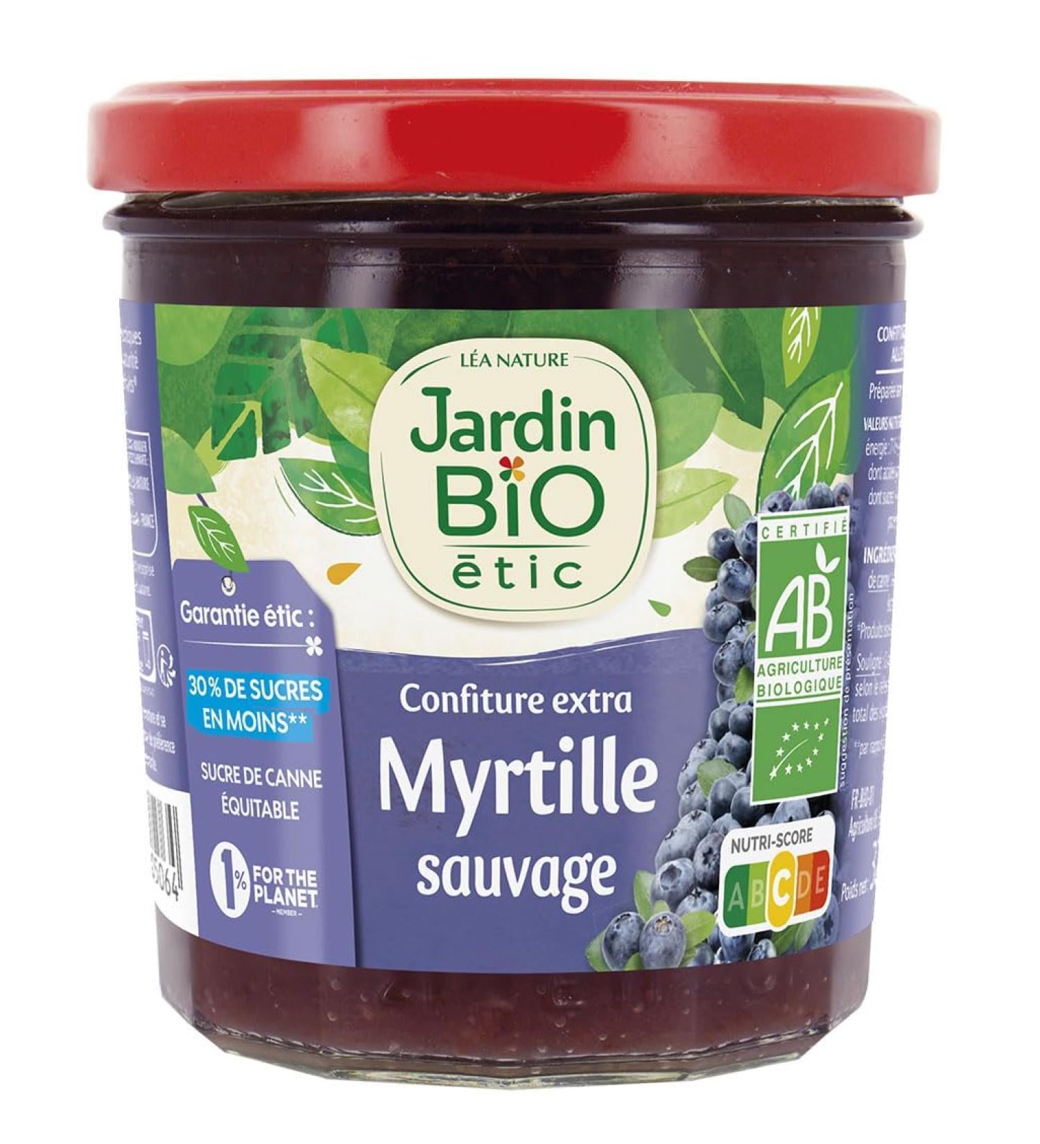 Jardin BiO tic Extra Wild Blueberry Jam 320 g - Pack of 3 - Buy Online on GoSupps.com