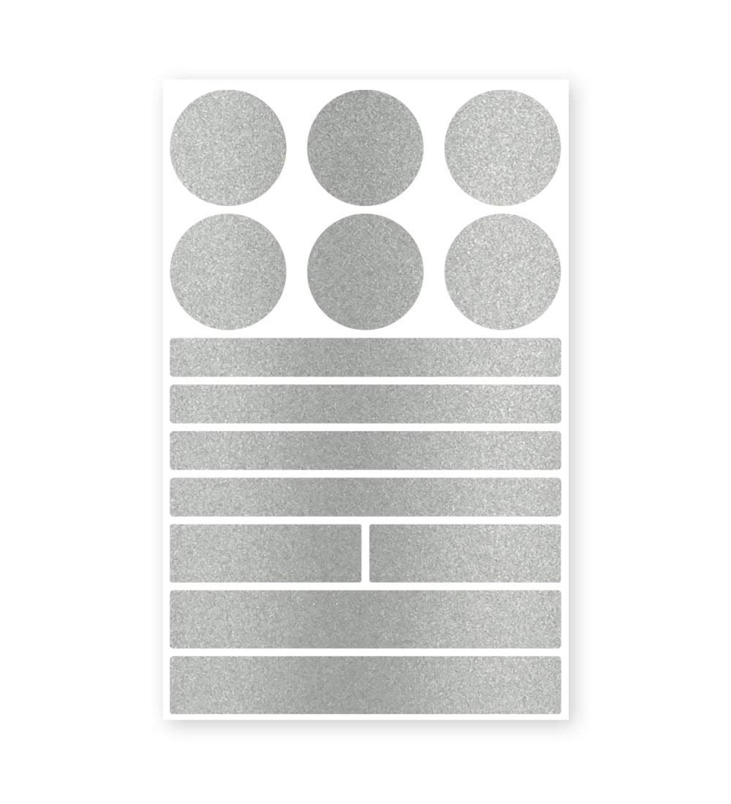 Reflecto Stick-on Reflector Stickers - 14-Part Metallic Matt Set for Textiles Strollers Helmets & More - Self-Adhesive Safety Accessories (Silver) - Buy Online on GoSupps.com