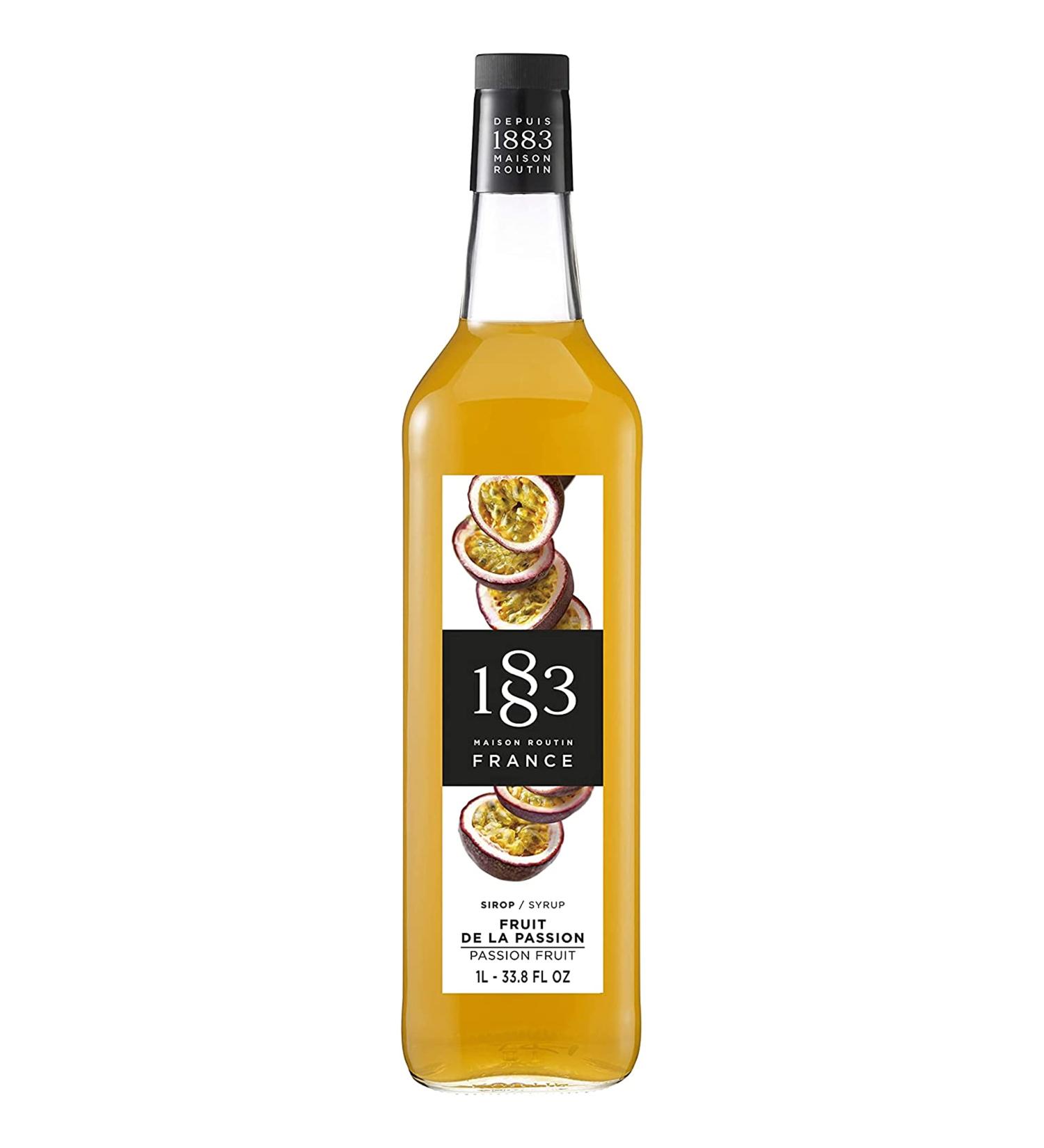 1883 Maison Routin Premium Passion Fruit Syrup - 1L Bottle for Cocktails, Martinis, Mocktails, Smoothies, and Iced Coffee - Buy Online on GoSupps.com