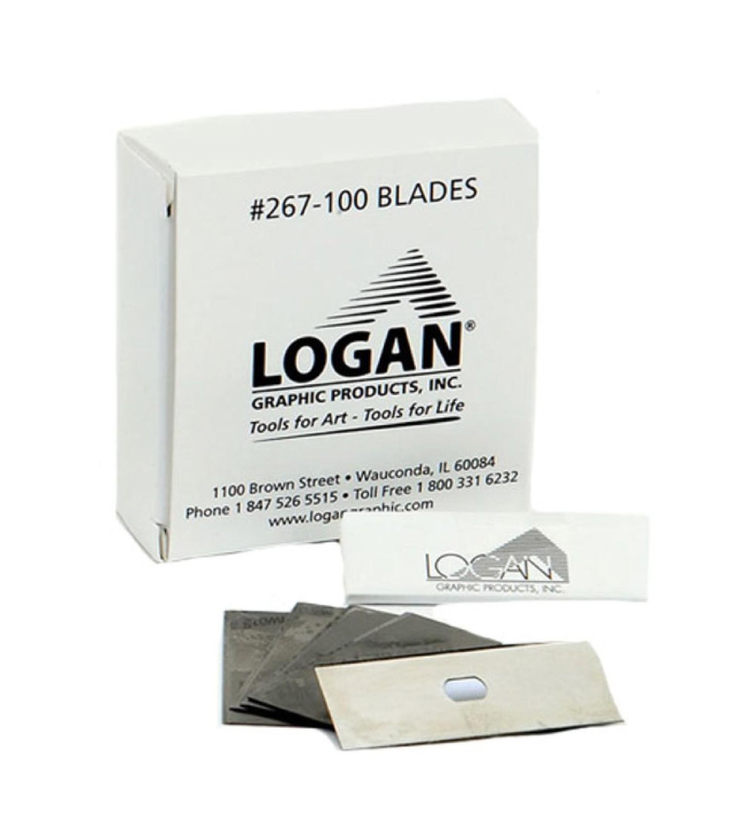 Logan Graphics 267-100 Mat Cutter Blades Box of 100 for use with Logan Use with Logan Platinum Edge and Total Trimmer Series
