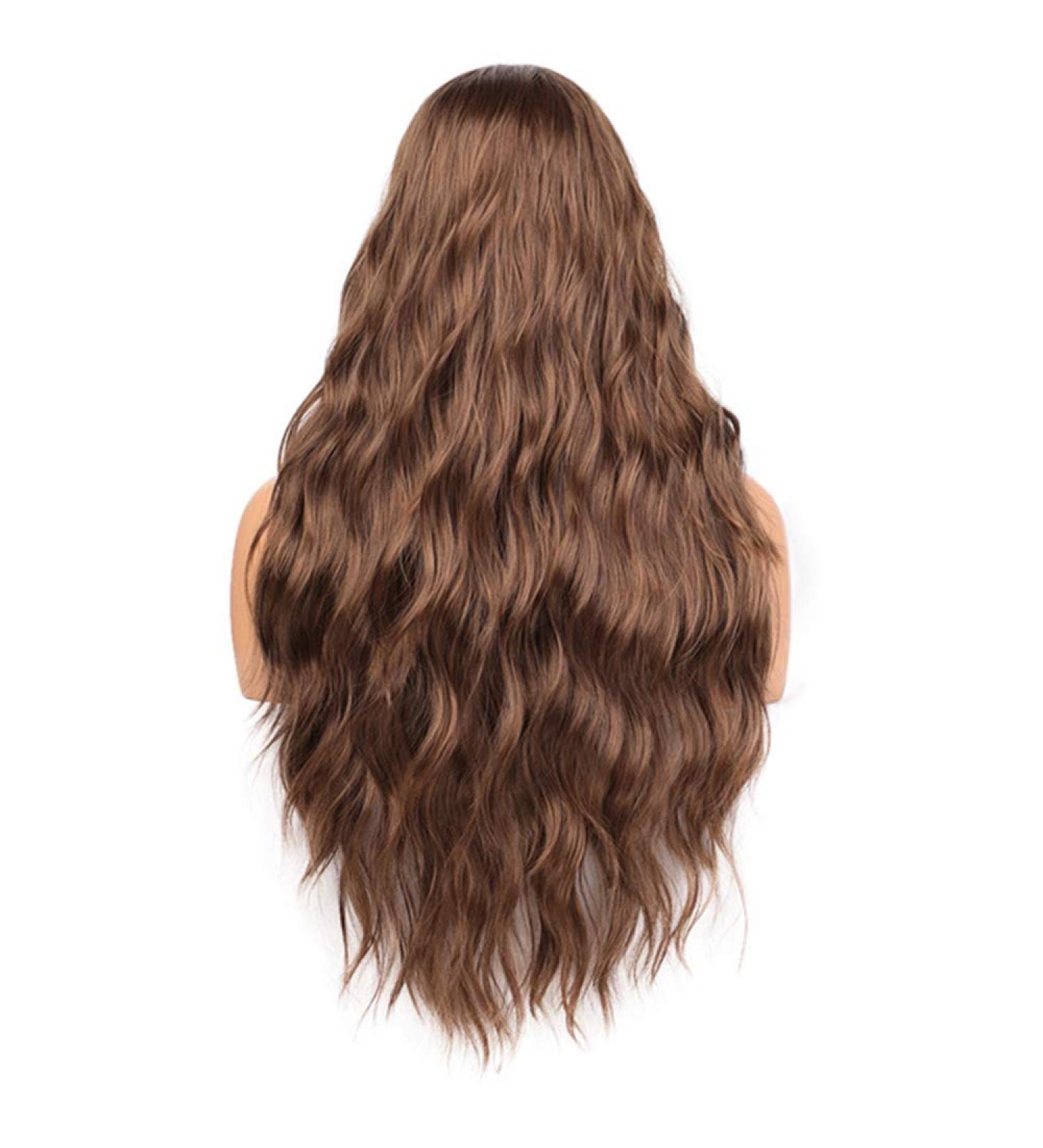 Buy 26 Long Wavy Black & Brown-Red Synthetic Wig | Heat Resistant & Natural Look - Buy Online on GoSupps.com