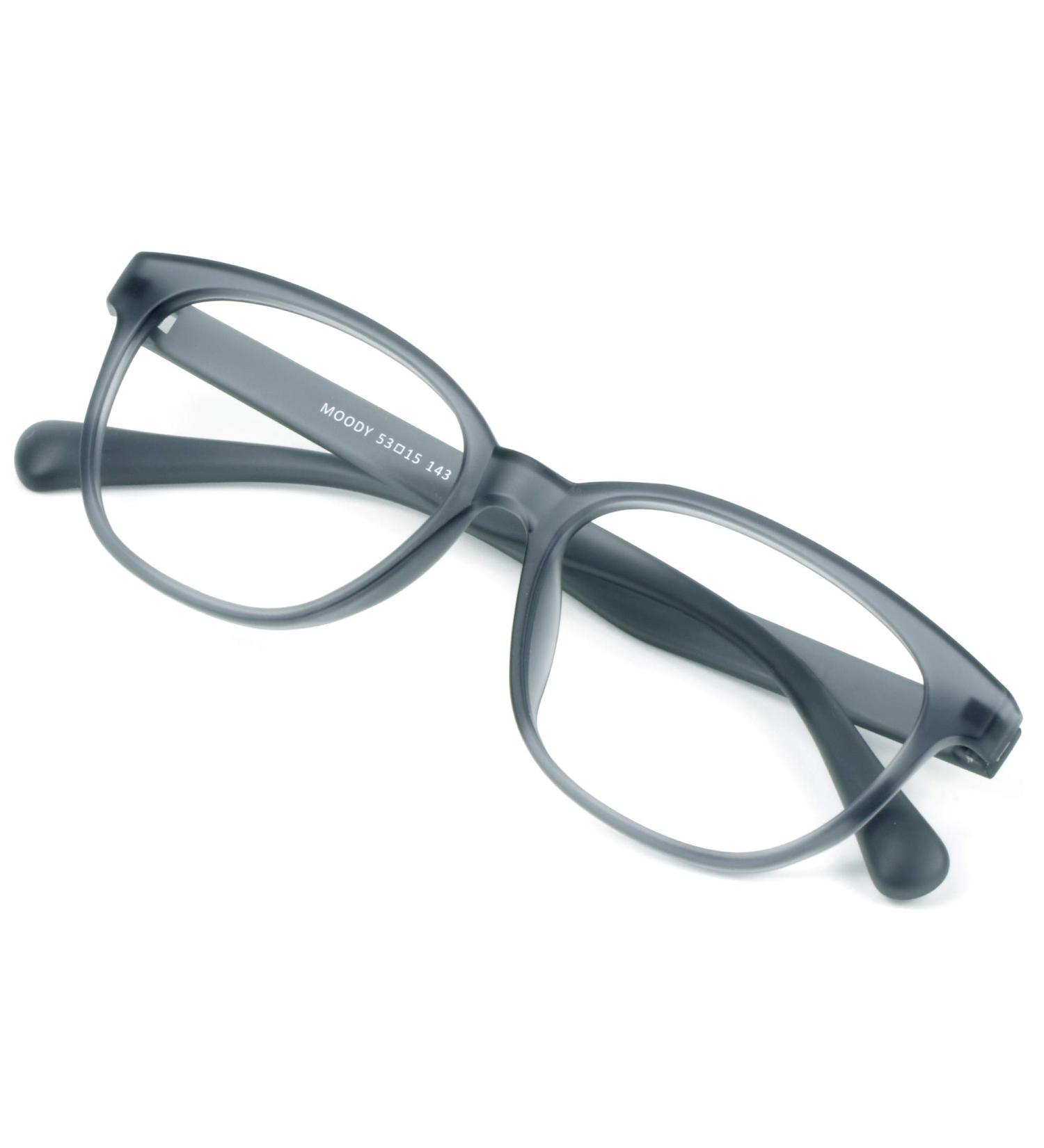Vision Global Blue Light Blocker Glasses for Men & Women - Stylish Moody Gray Oval Frame Anti-Eye Load Glare-Free Computer & Reading Glasses - Buy Online on GoSupps.com