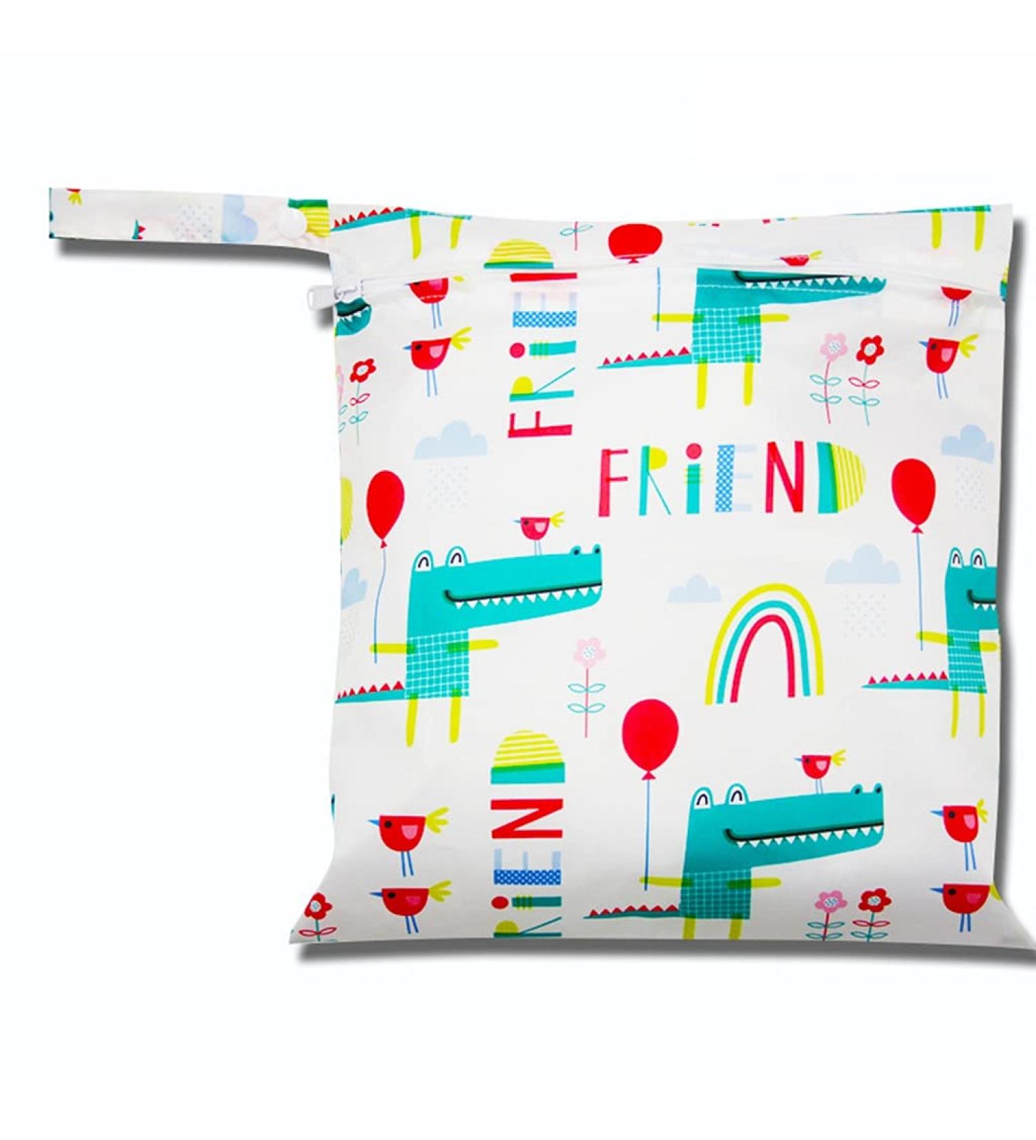 Egurs Wetbag Waterproof Reusable Diaper Bag - Crocodile Design (30x28cm) - International Shipping Available - Buy Online on GoSupps.com