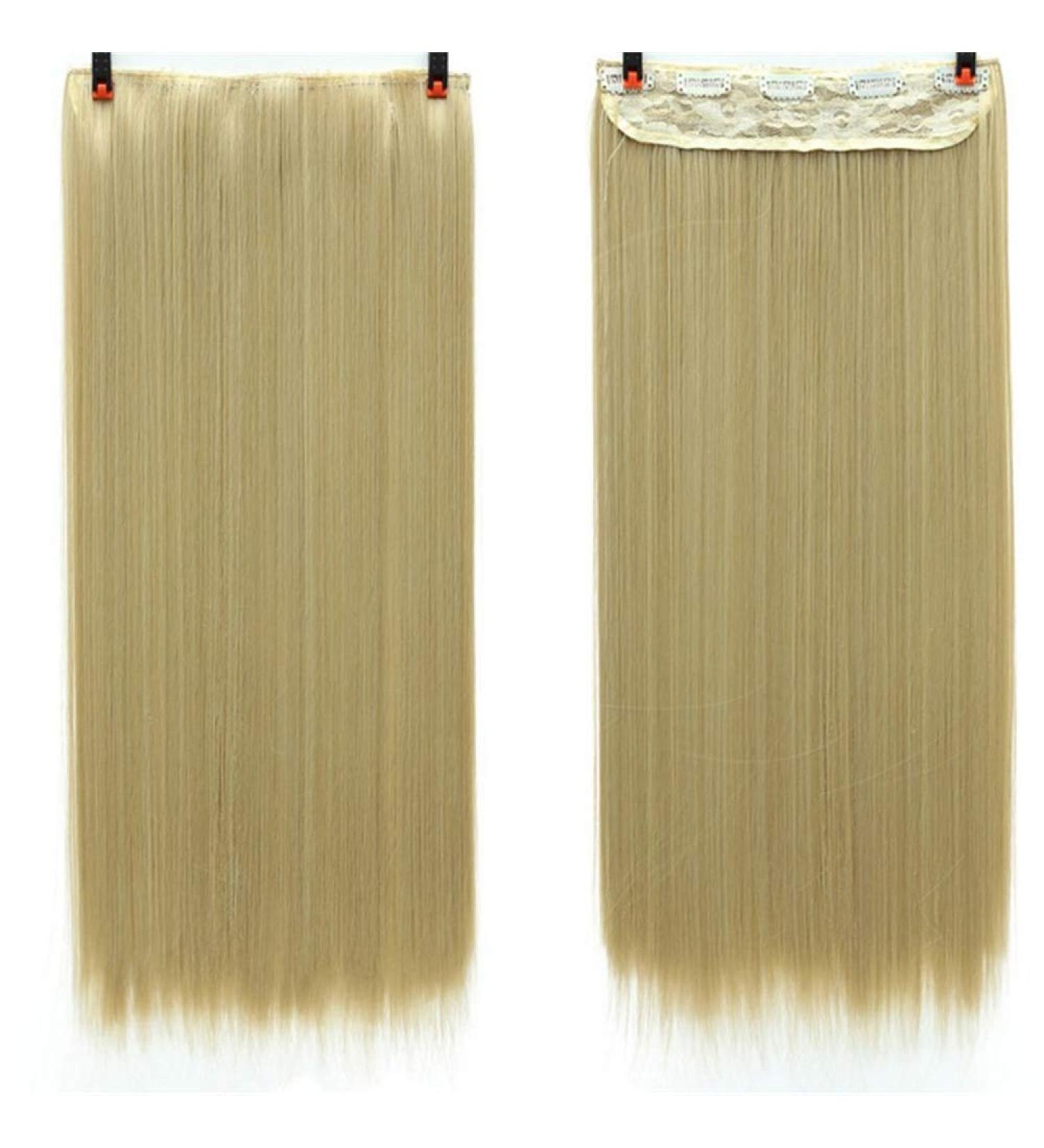 24-Inch Clips In Hair Extensions - Heat-Resistant Synthetic Wigs Long Straight Hair Clips #16 for Stunning Style - Buy Online on GoSupps.com