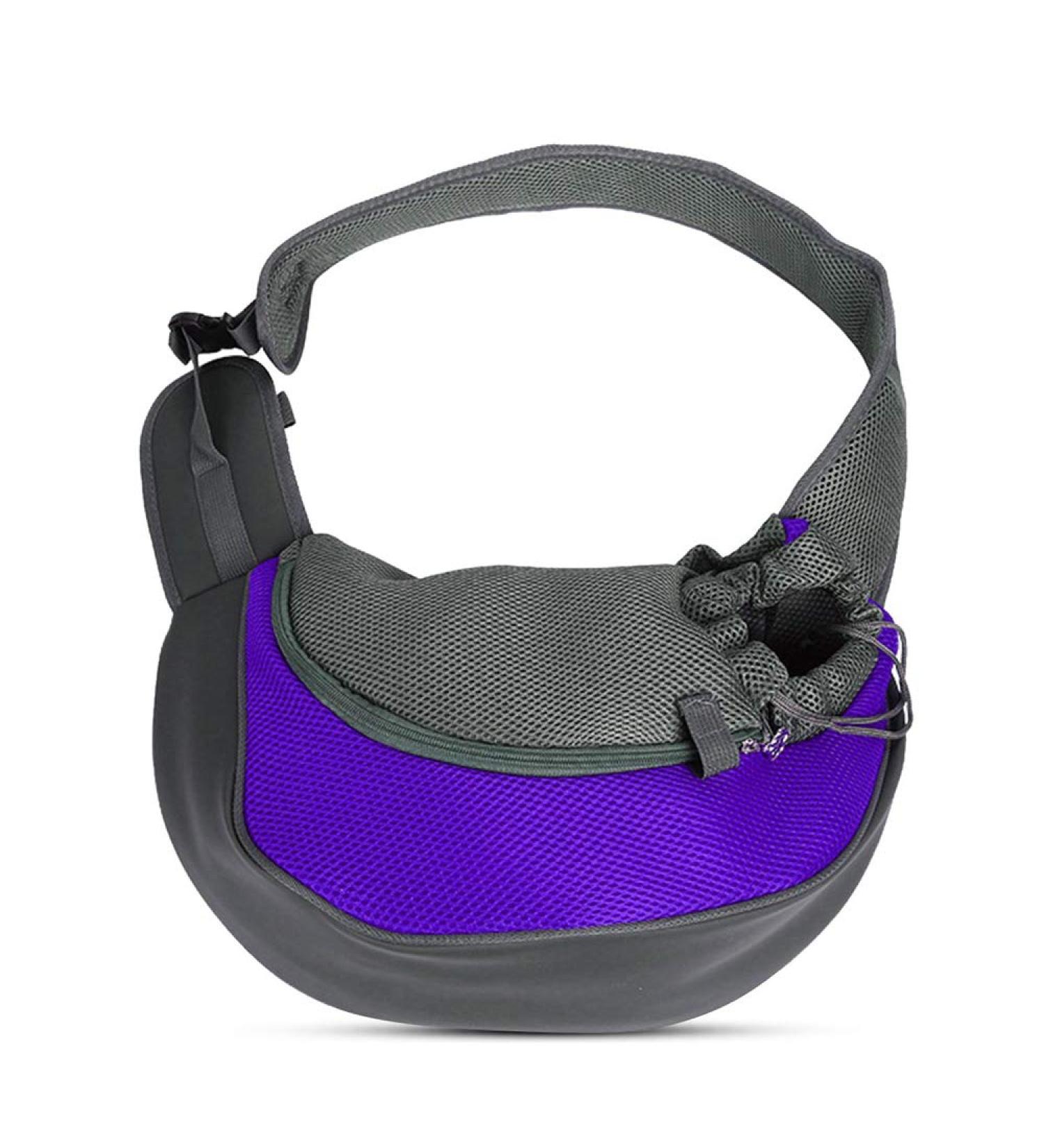 Petemoo Portable Dog & Cat Travel Carrier - Breathable Mesh Shoulder Bag for Pets (up to 5kg) - Purple - Buy Online on GoSupps.com