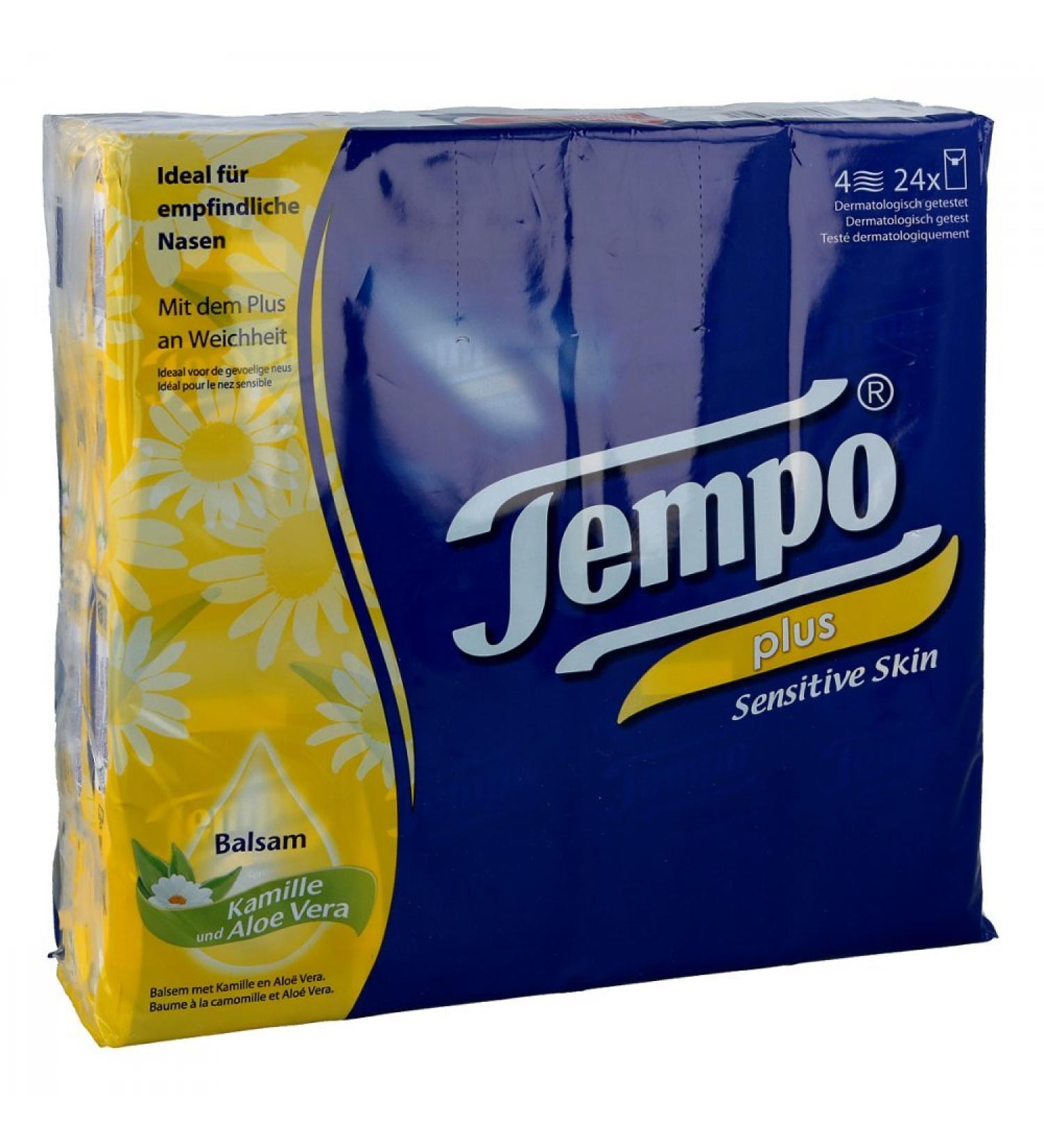 Tempo plus 24 st wipes 24 packets