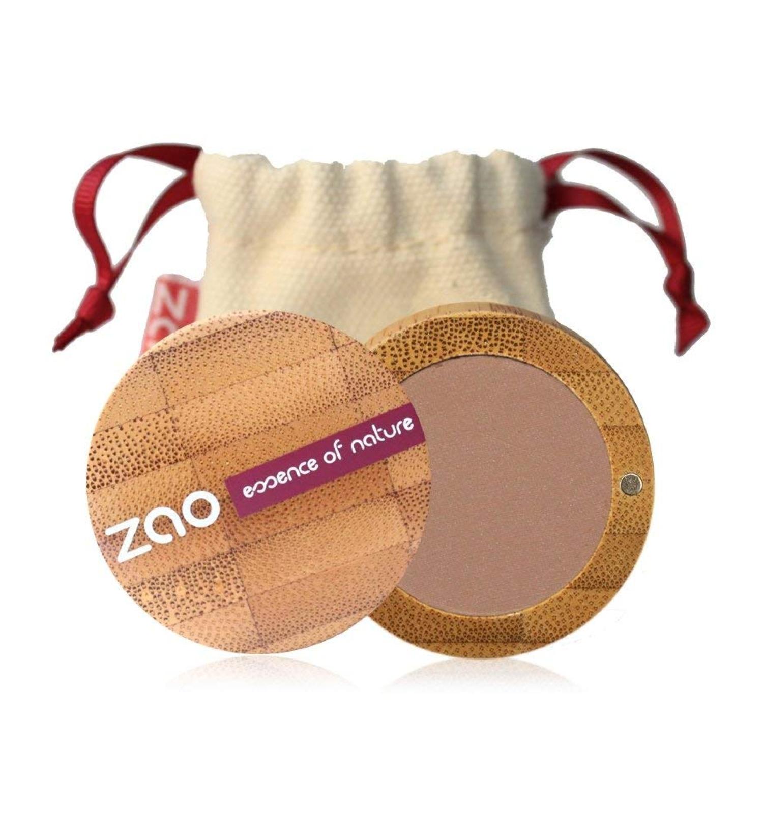 ZAO Matt Eyeshadow 208 nude brown-pink eyeshadow refillable in bamboo container