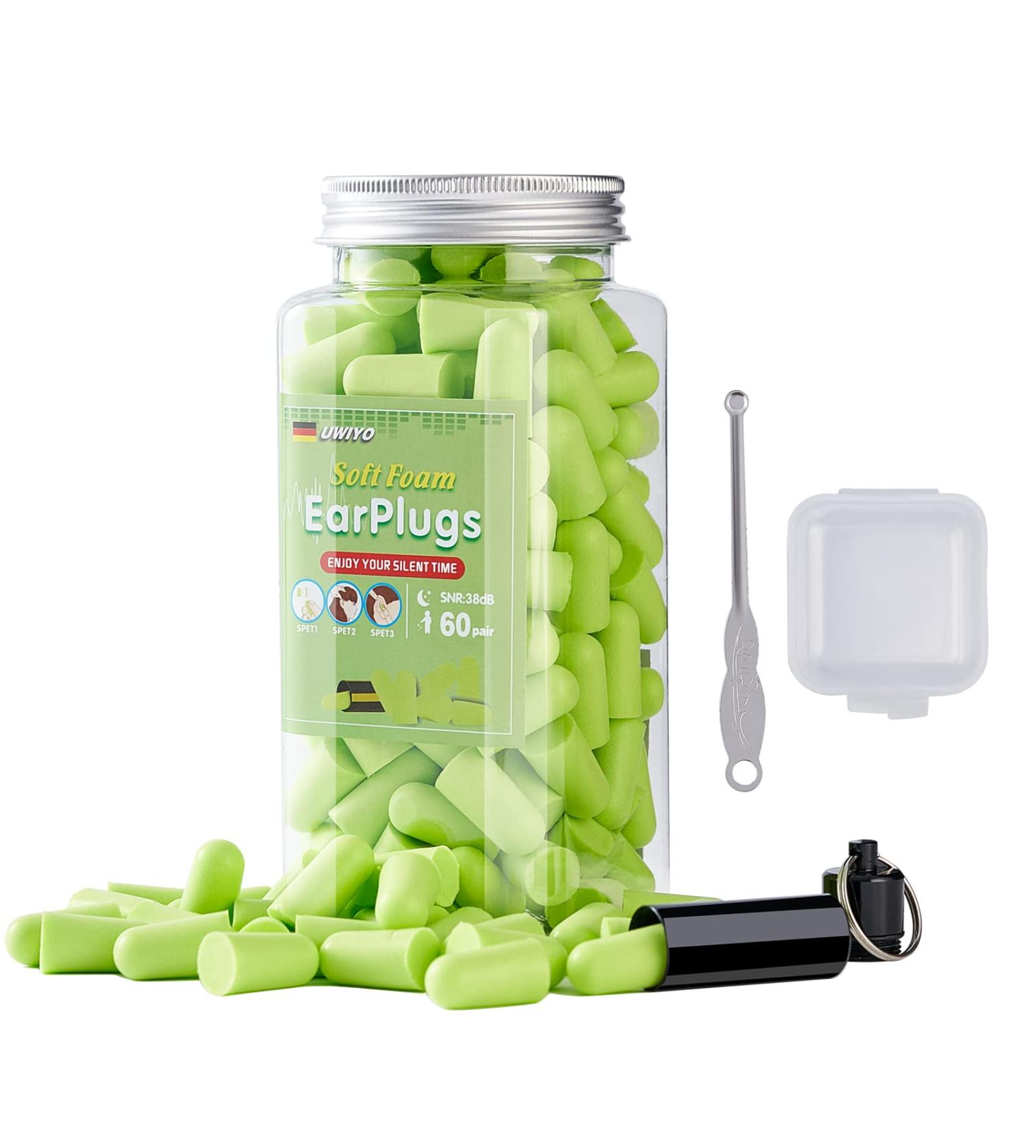 Sleeping Earplugs - 60 Pairs Super Soft Foam Noise Reduction - Ideal for Sleep Snoring Studying & Travel - Buy Online on GoSupps.com