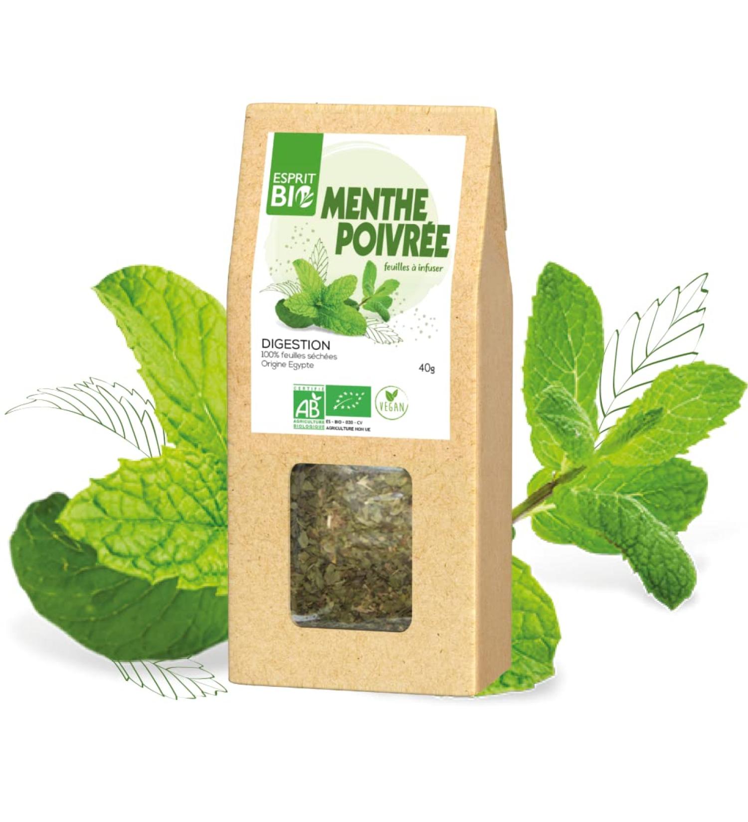  Esprit Bio Esprit Bio - Organic Peppermint Infusion - Loose Leaf - 40g - Digestive Comfort - Buy Online on GoSupps.com